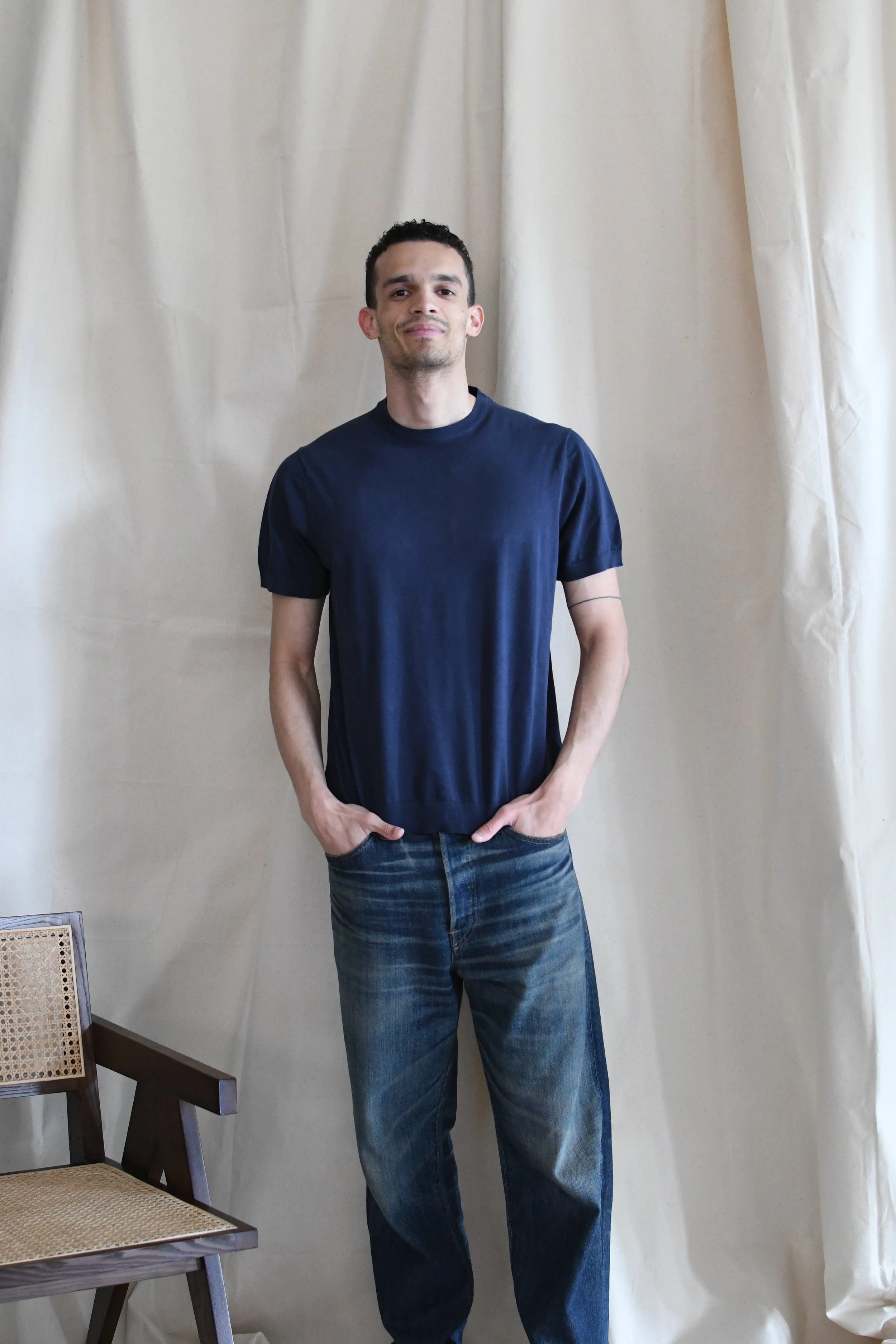Maglia t-shirt Original Vintage Style girocollo tinta unita manica corta in cotone.