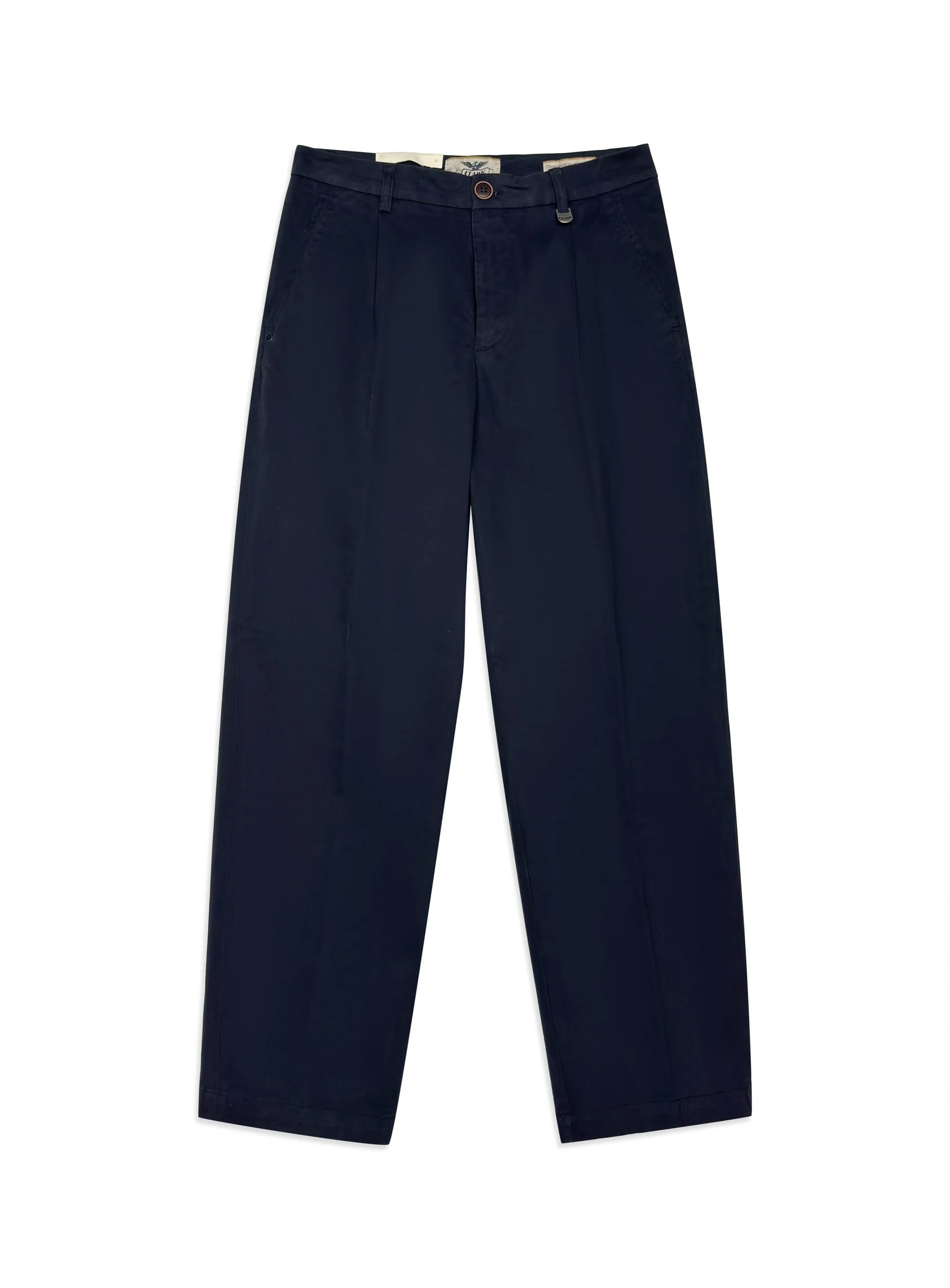 Pantalone Clark in cotone gabardina tinta unita vestibilità heritage.