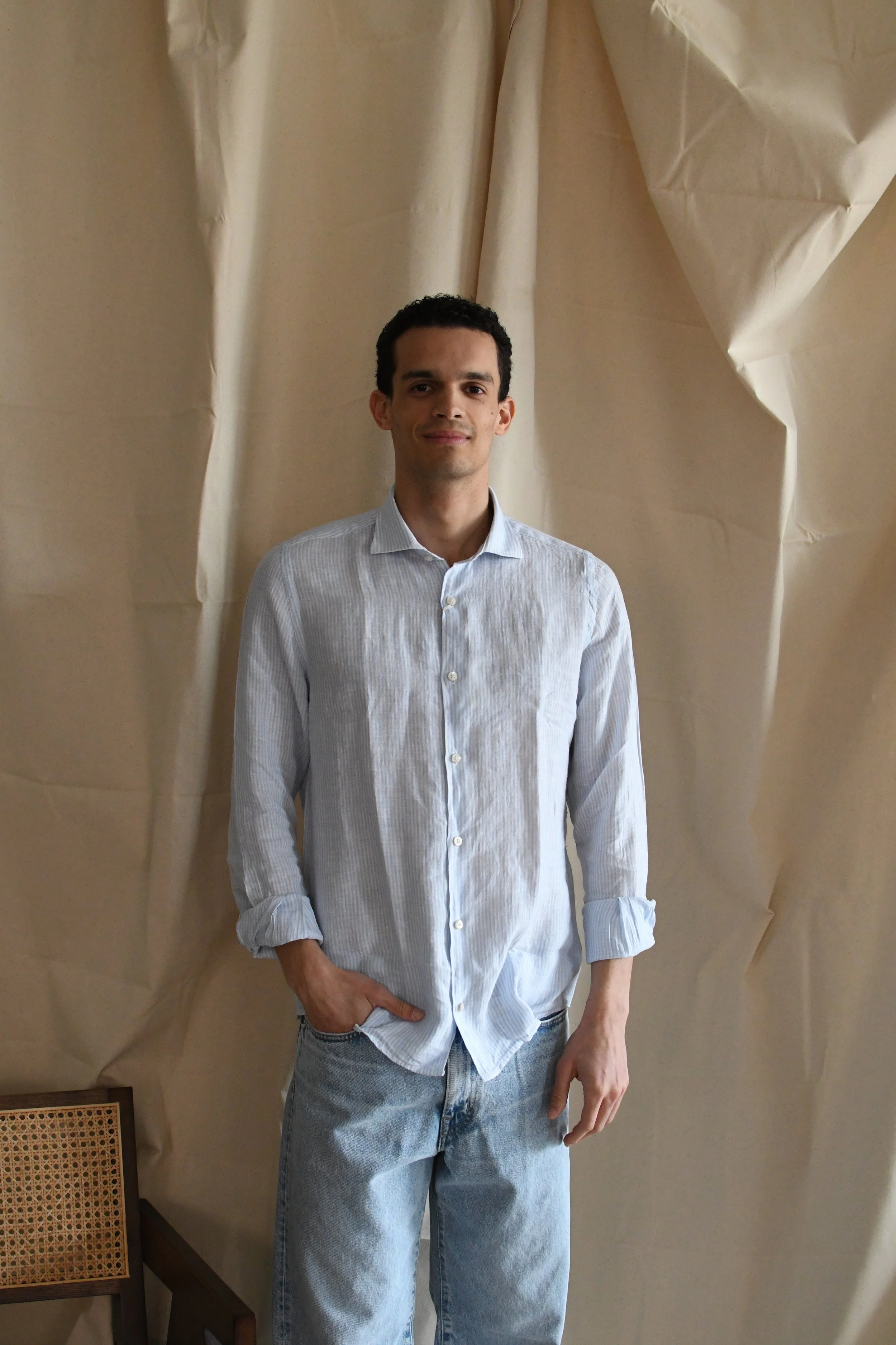 Camicia Portofiori in lino lavato, leggera e adatta per l’estate.