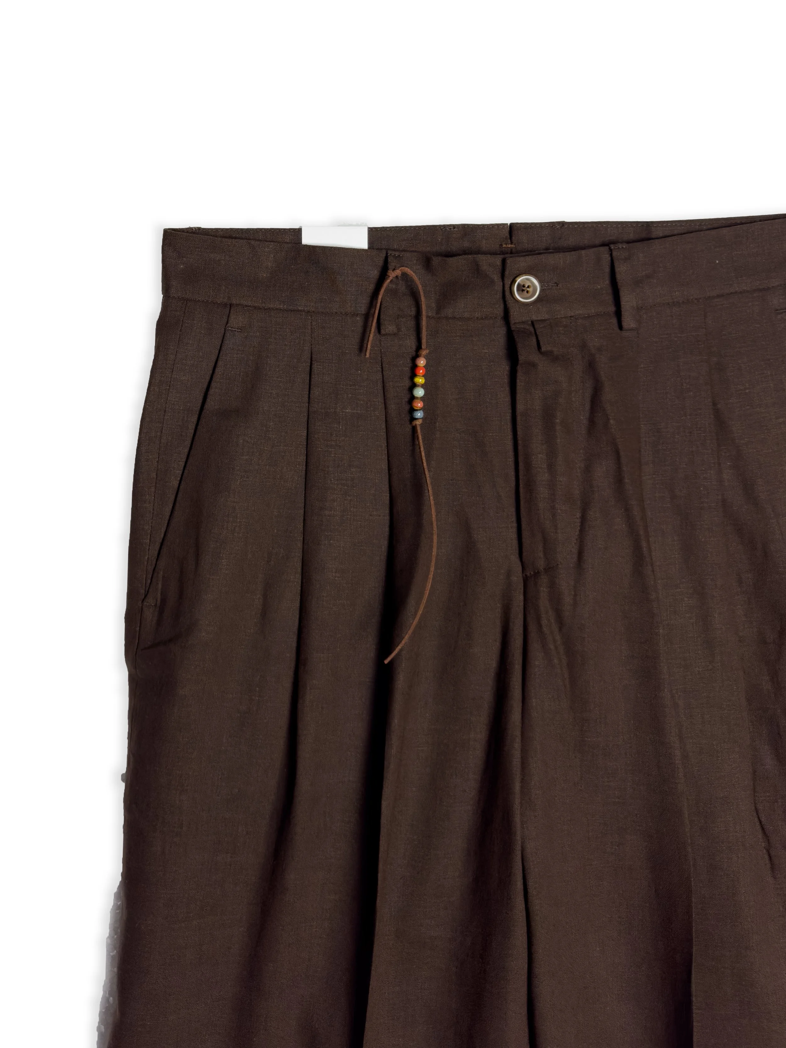 Pantalone Sorfilo tinta unita in misto lino.