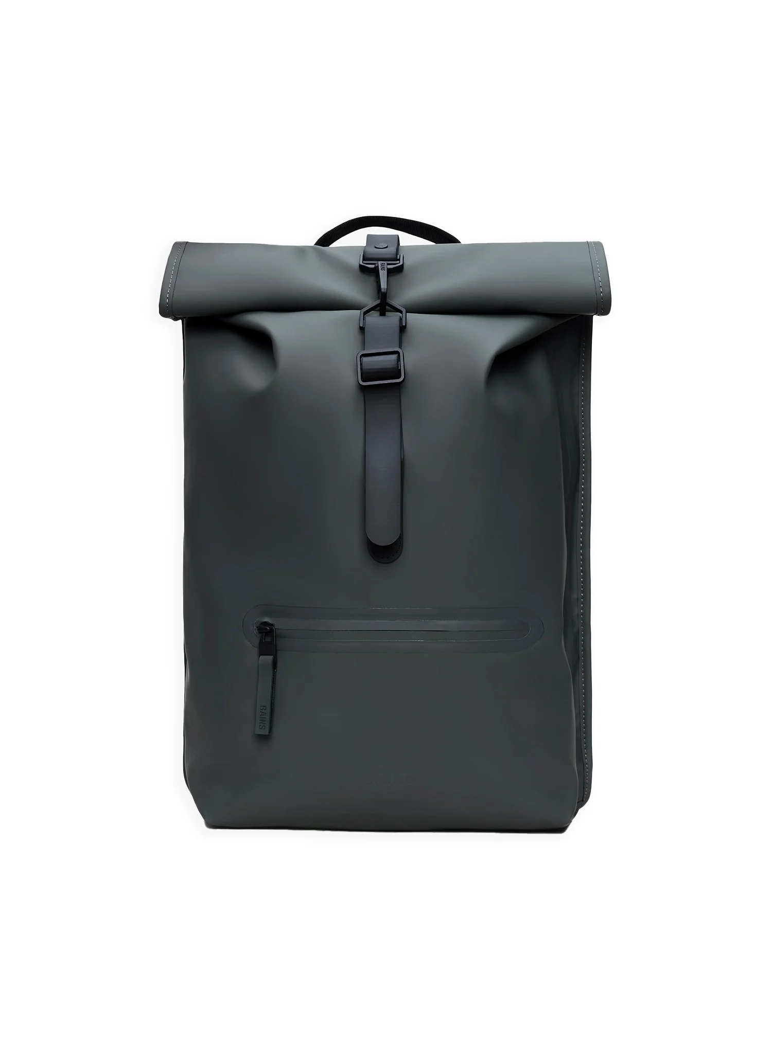 Zaino Rains Rolltop Rucksack perfetto per la città e per gli spostamenti a piedi o in bicicletta. Progettato con cura per bloccare la pioggia durante gli spostamenti all'aperto.