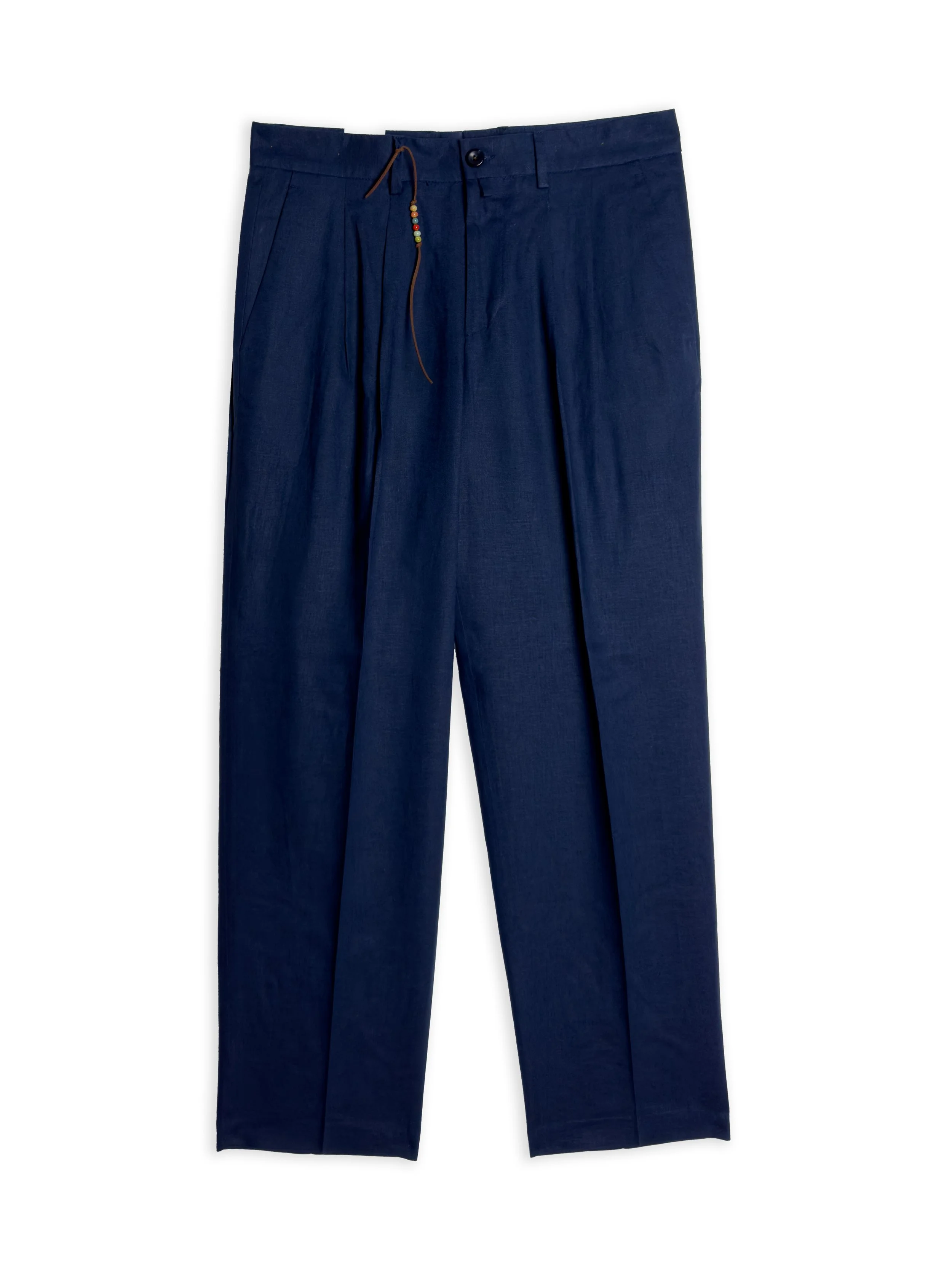 Pantalone Sorfilo tinta unita in misto lino.