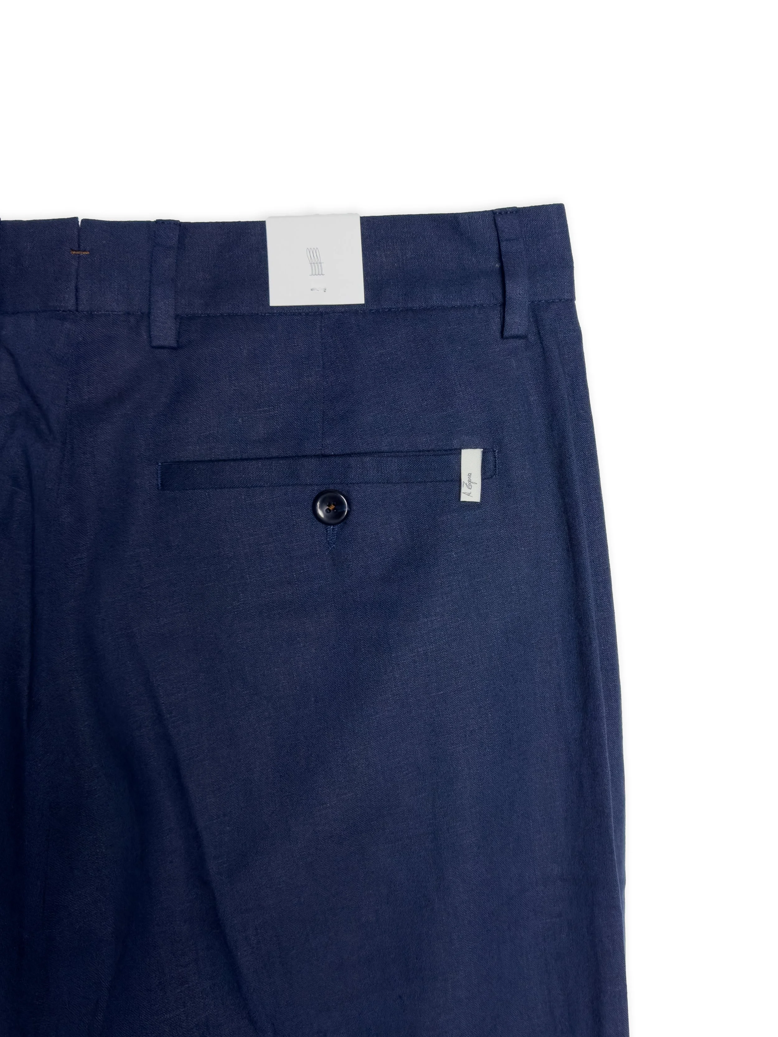 Pantalone Sorfilo tinta unita in misto lino.