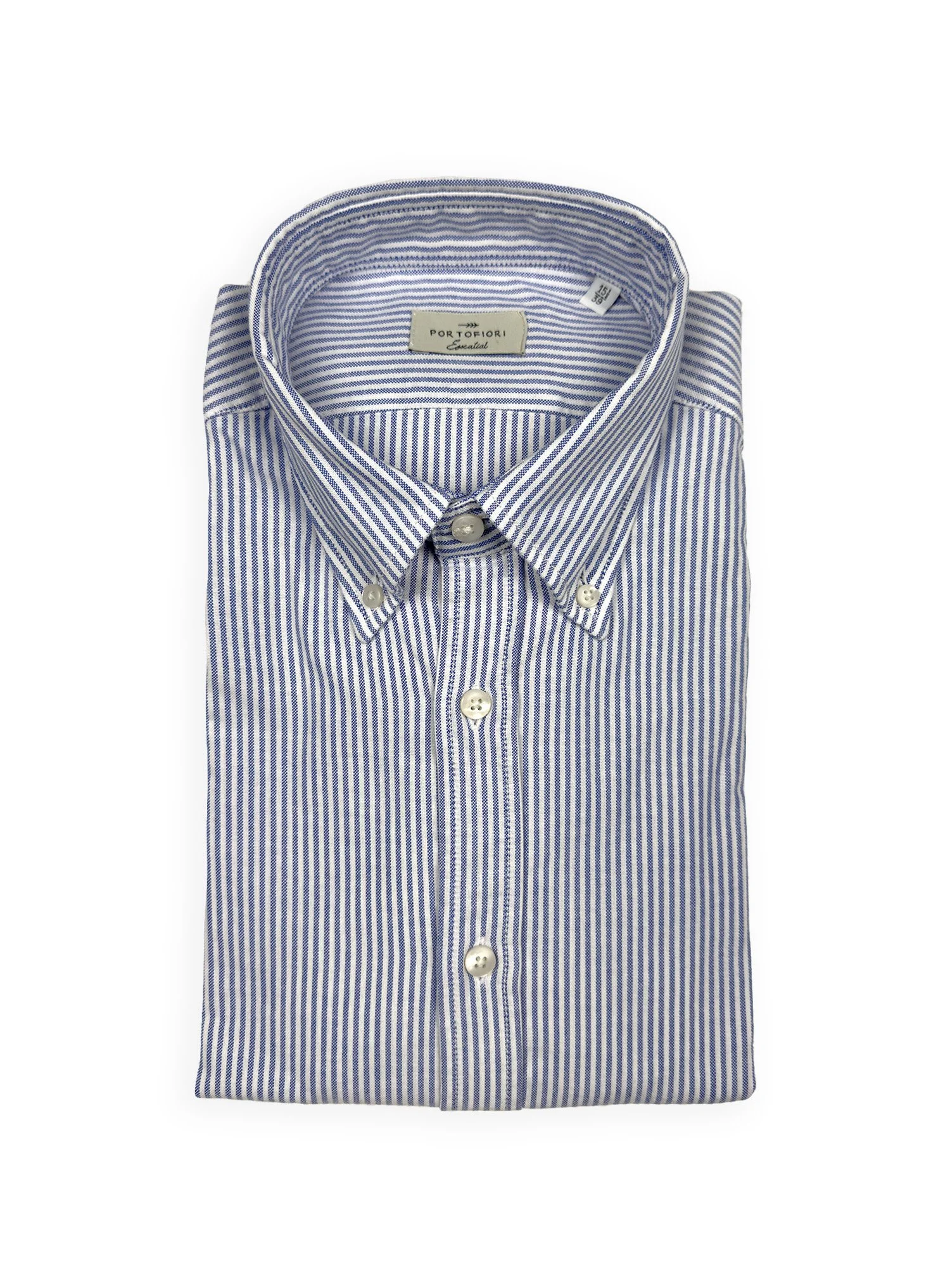 Portofiori - Camicia Oxford Button Down Bianco/Blu