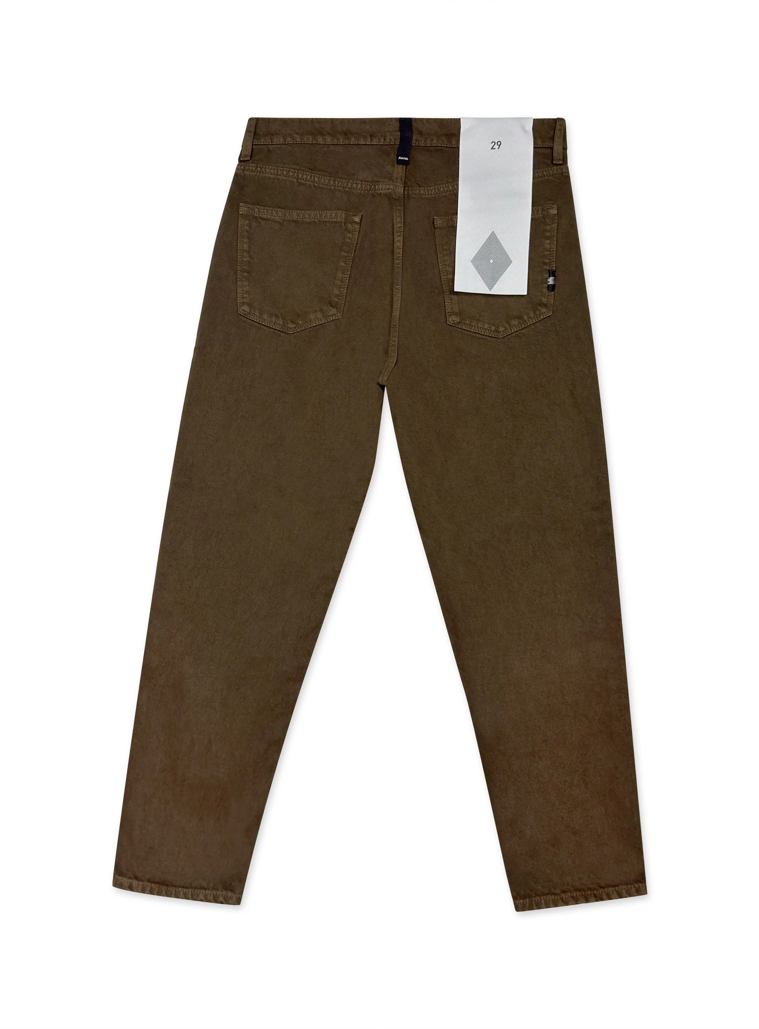 Jeans Amish bull colorato tinta unita e senza strappi. Vestibilità carrot.