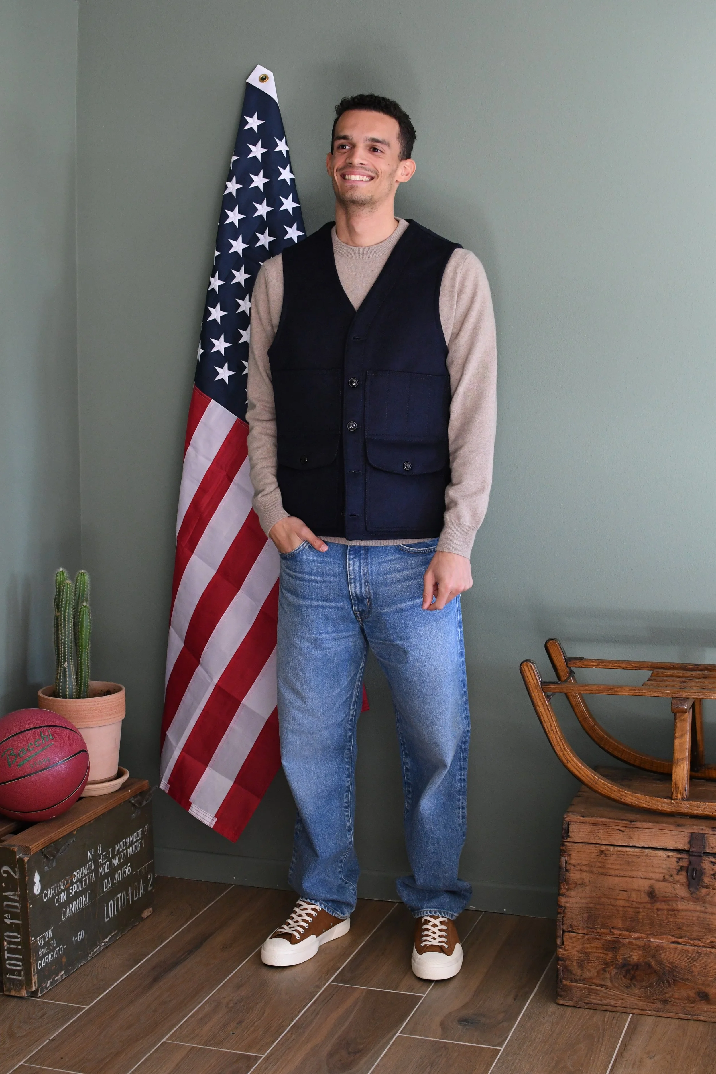 Gilet Chesapeake’s da lavoro in lana sfoderato.