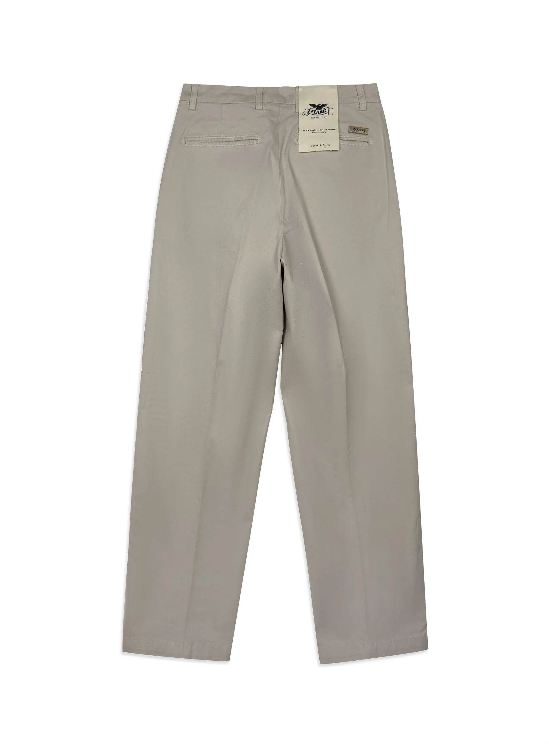 Pantalone Clark in cotone gabardina tinta unita vestibilità heritage.