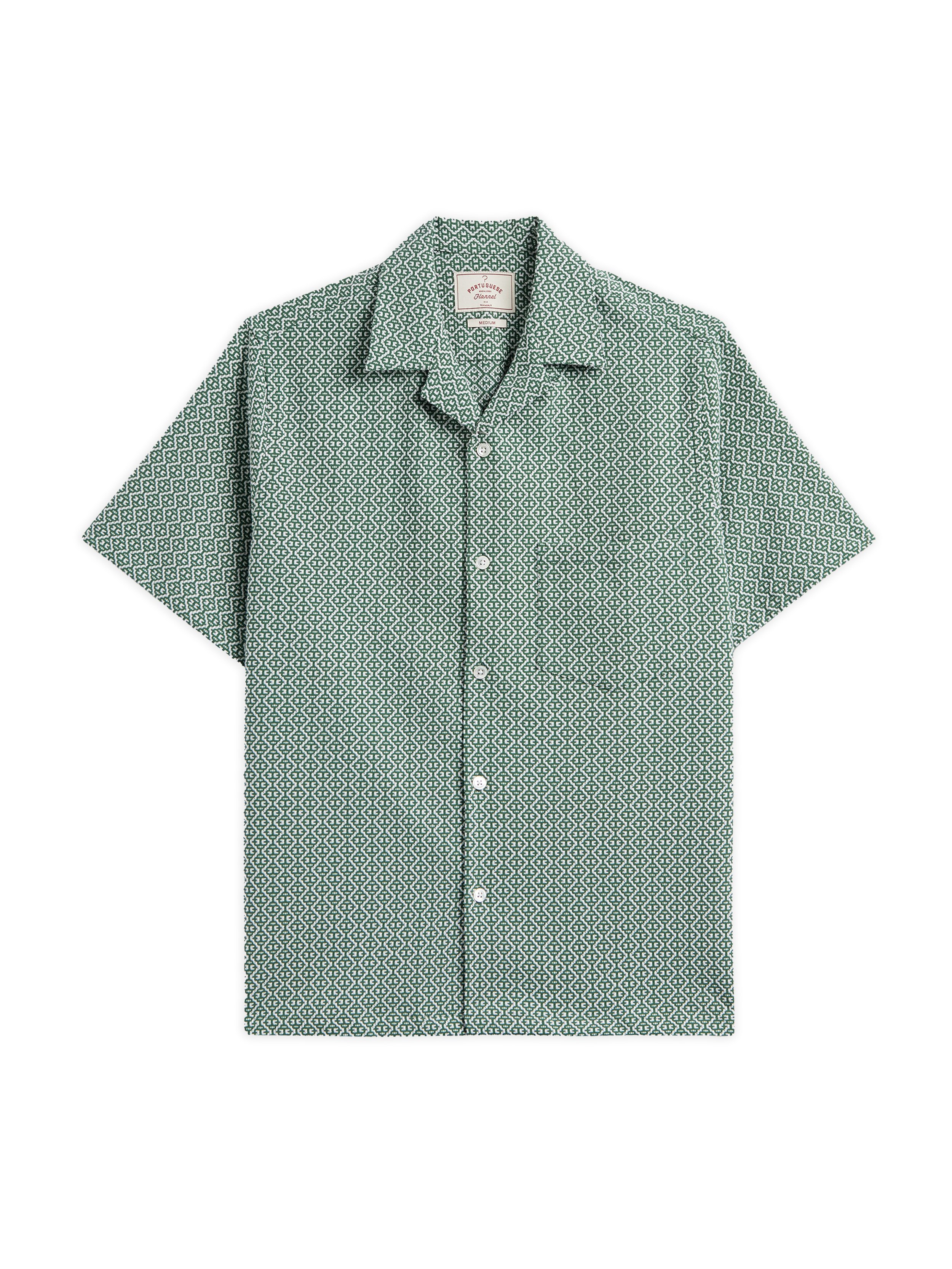 Camicia Portuguese Flannel mezza manica a fantasia. Tessuti di ispirazione d’archivio.