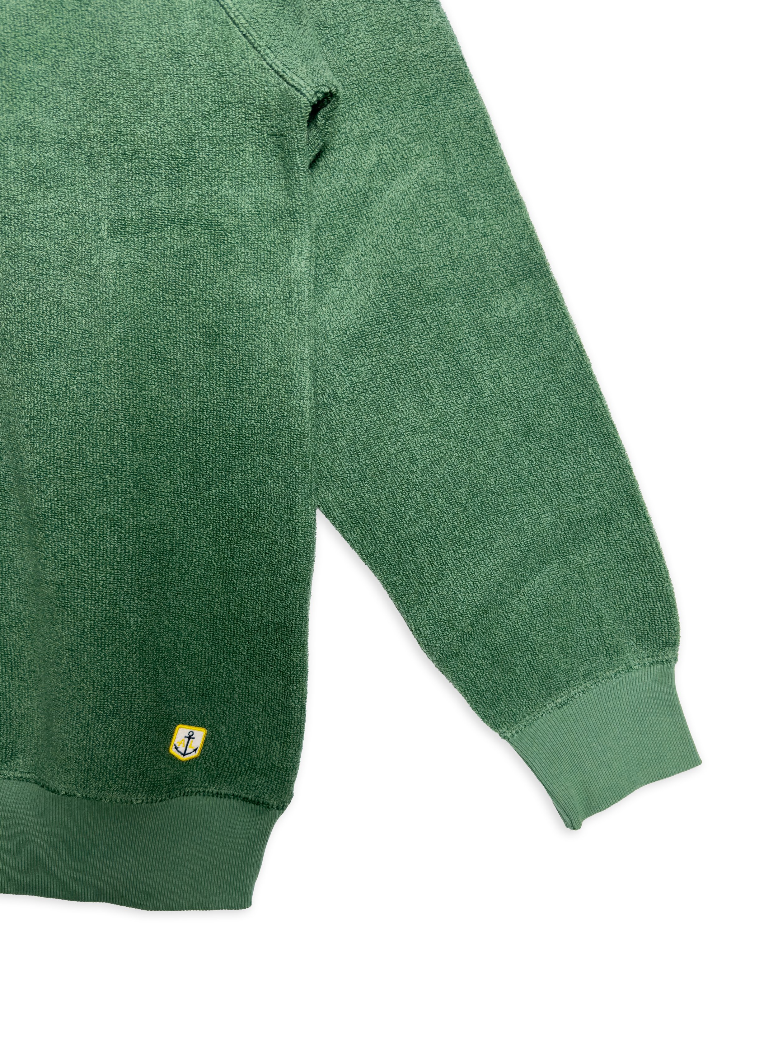 Felpa Armor Lux Heritage tinta unita in cotone effetto spugna. Ispirazione storica marina militare francese.