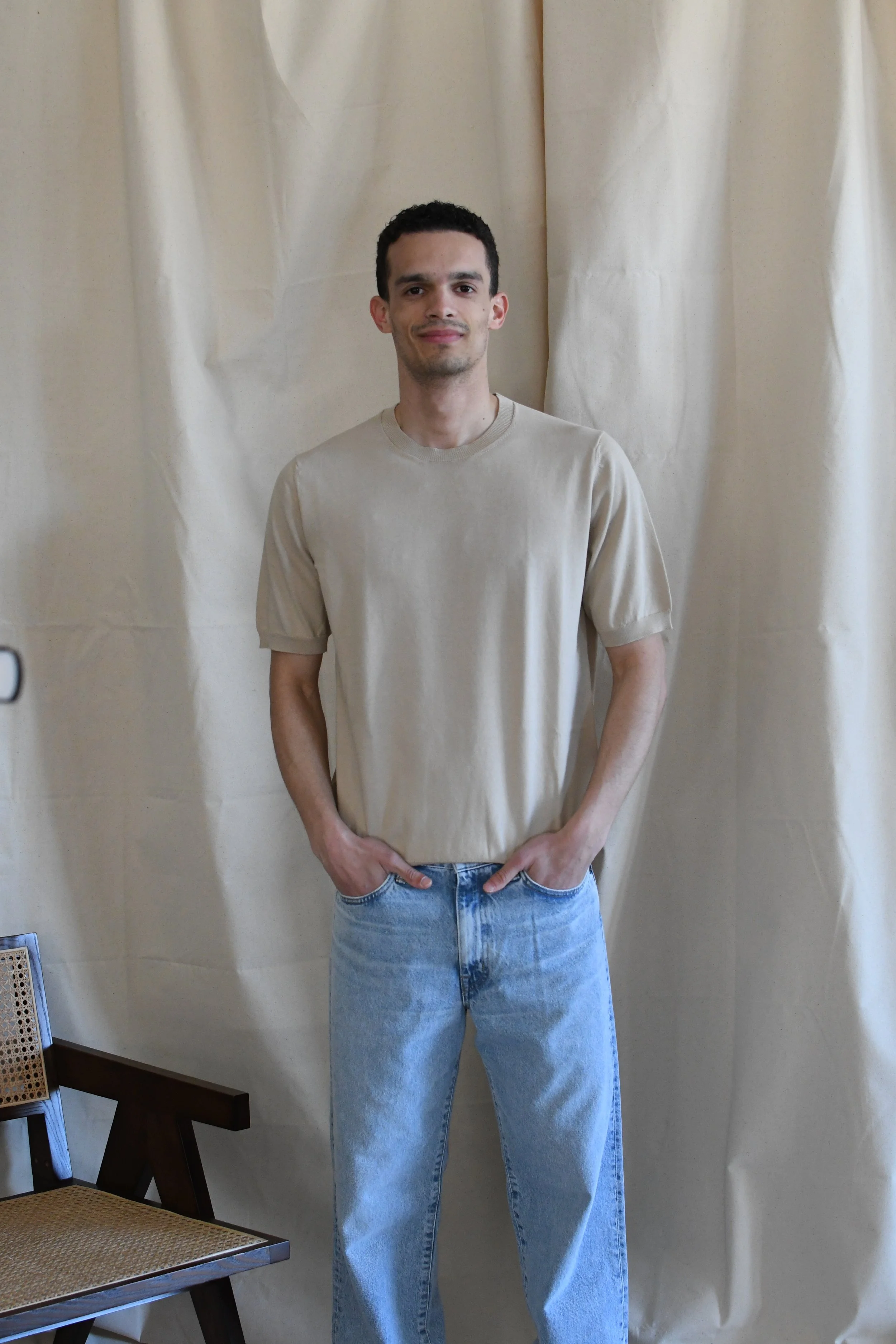 Maglia t-shirt Masq girocollo tinta unita manica corta in cotone.