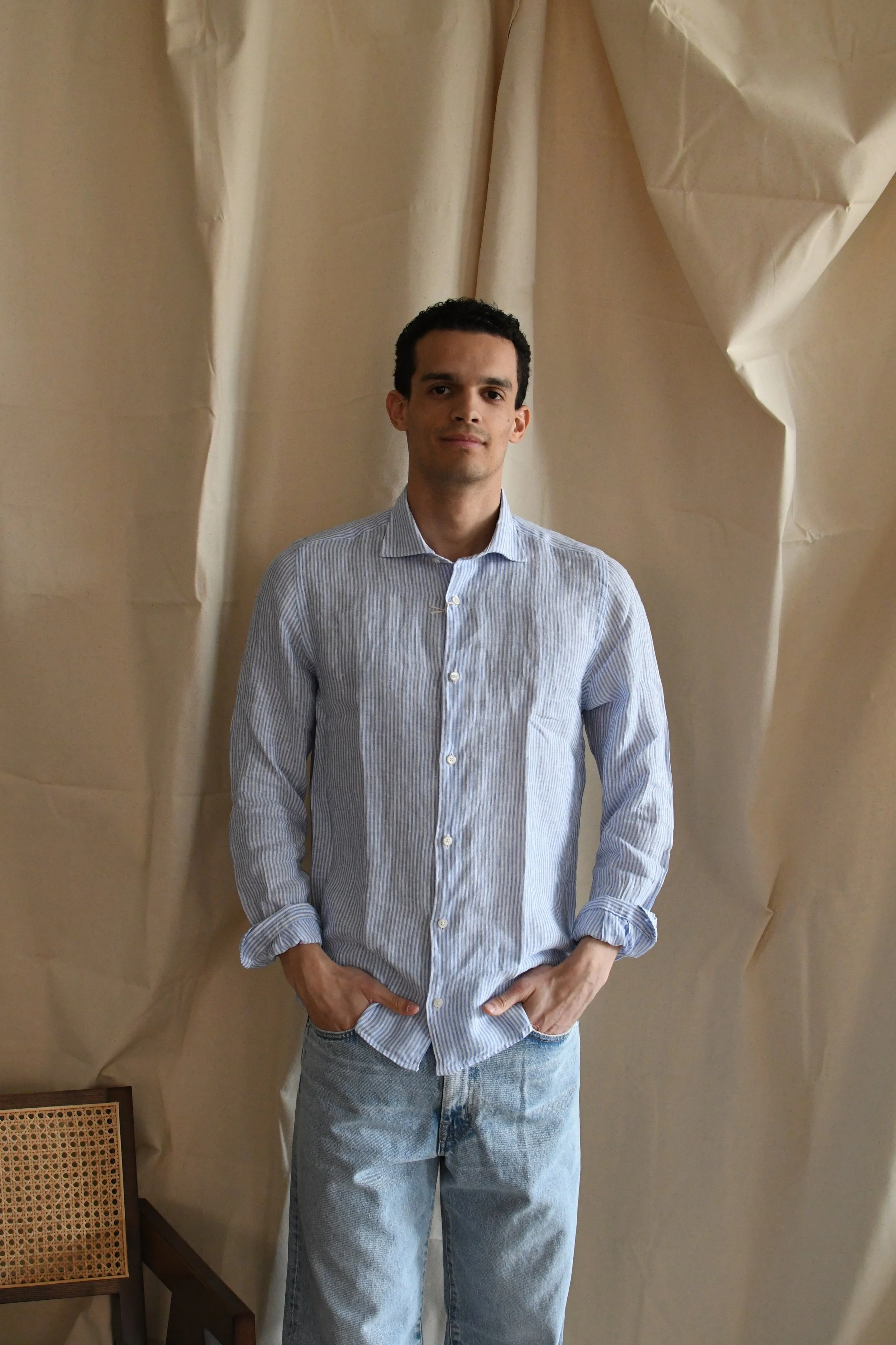 Camicia Portofiori in lino lavato, leggera e adatta per l’estate.