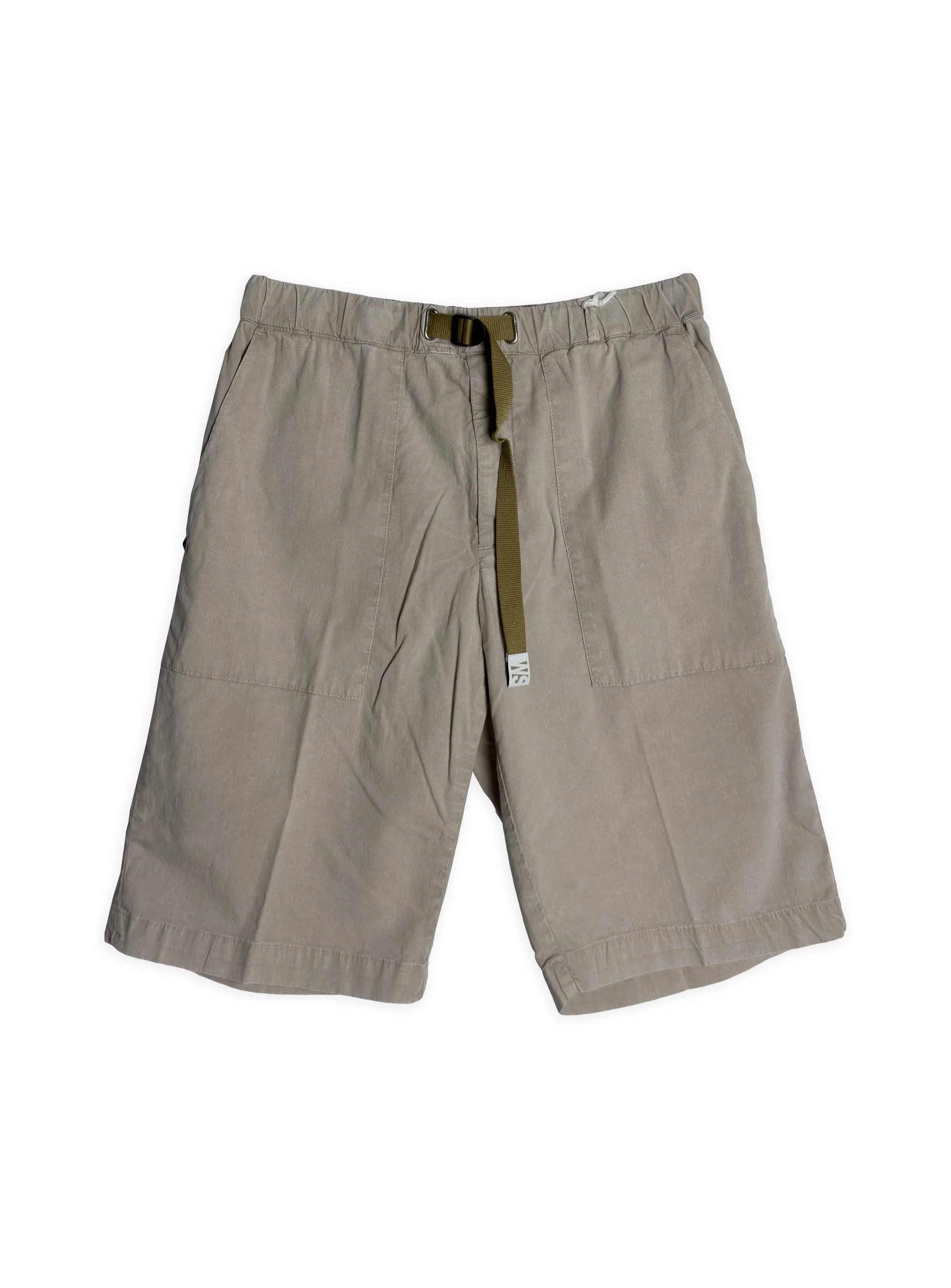 Bermuda White Sand tinta unita effetto lavato con vita elasticizzata