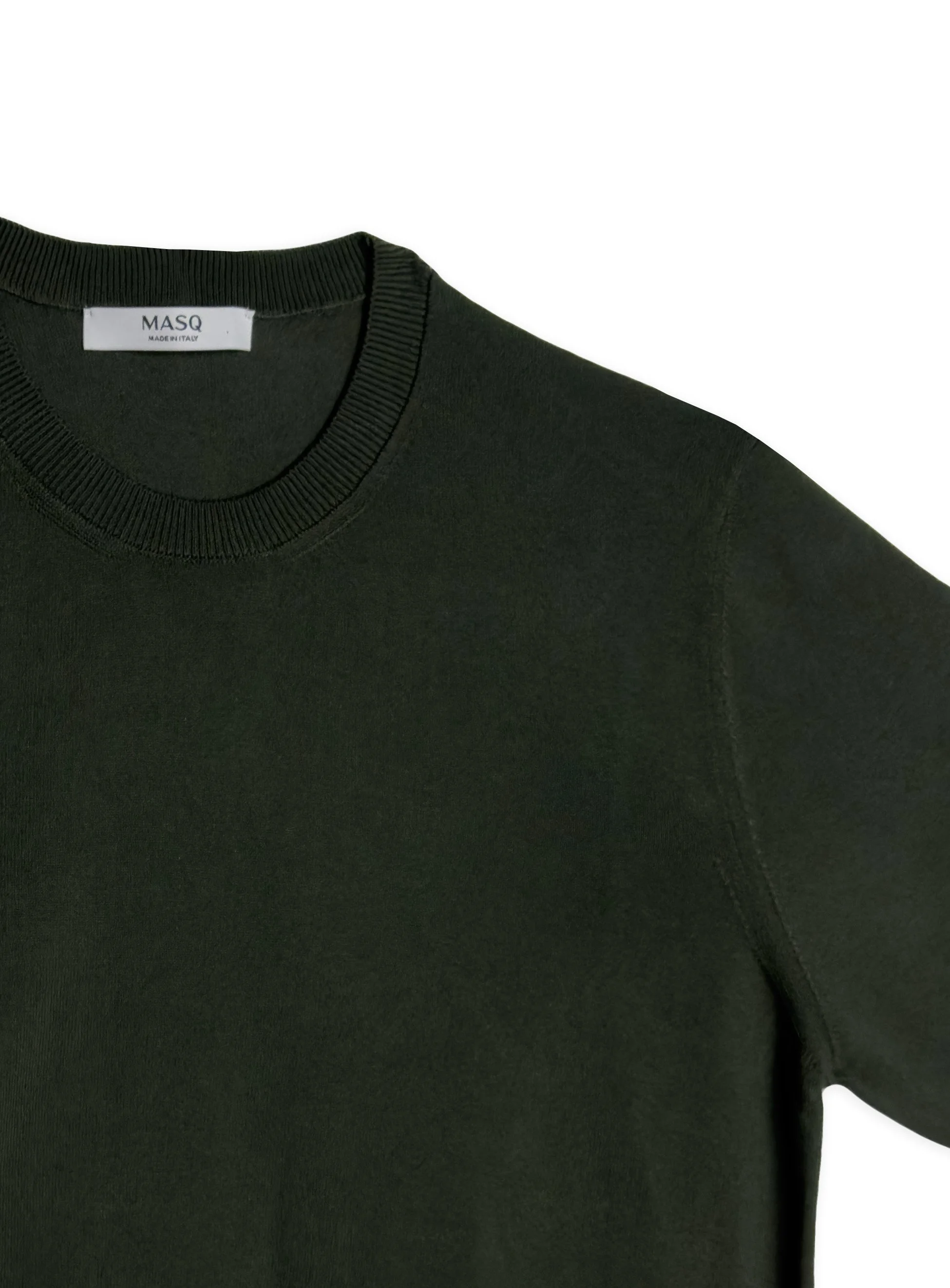 Maglia t-shirt Masq girocollo tinta unita manica corta in cotone.