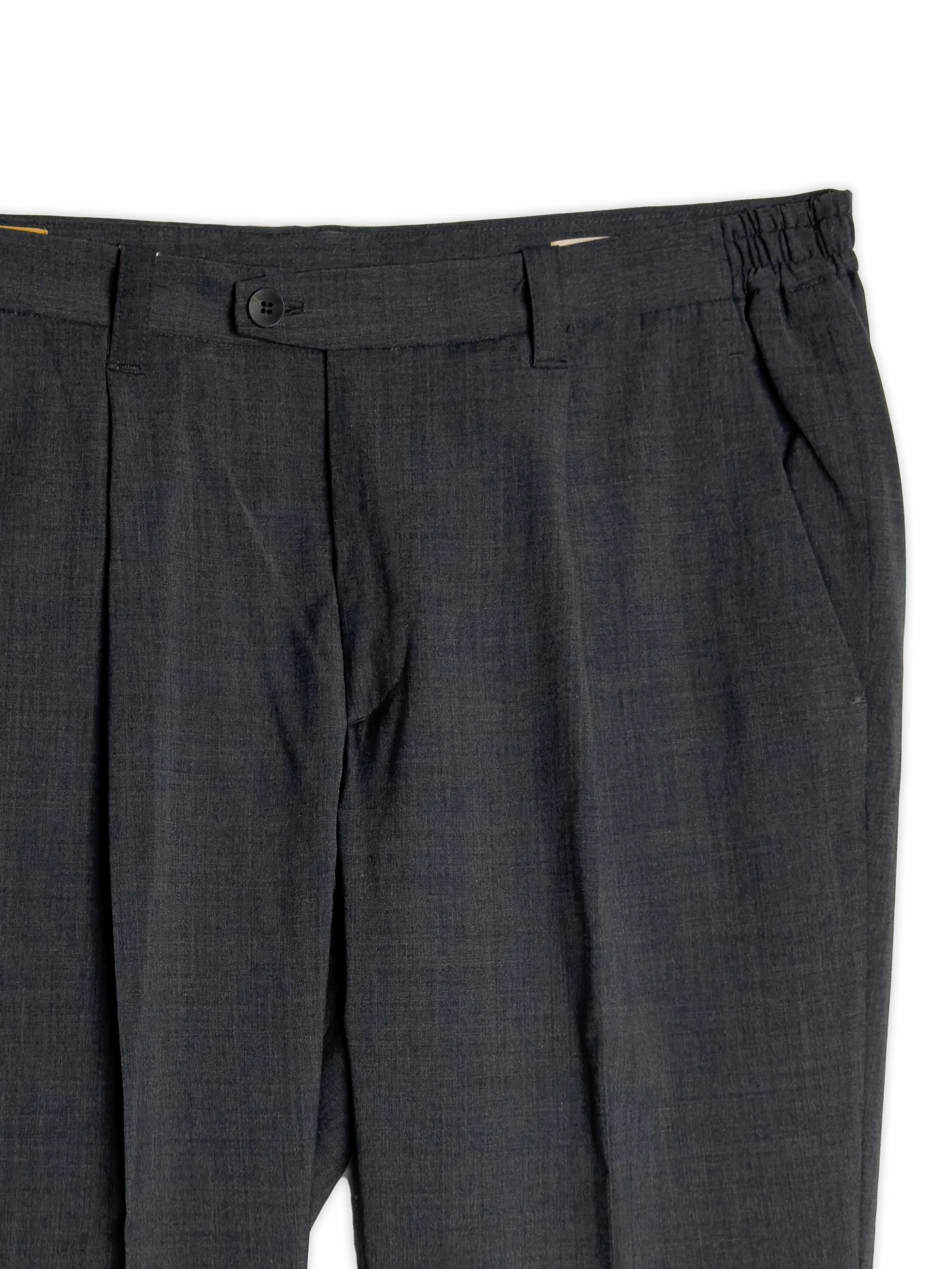 Pantalone Devorè in fresco lana tinta unita con pinces.