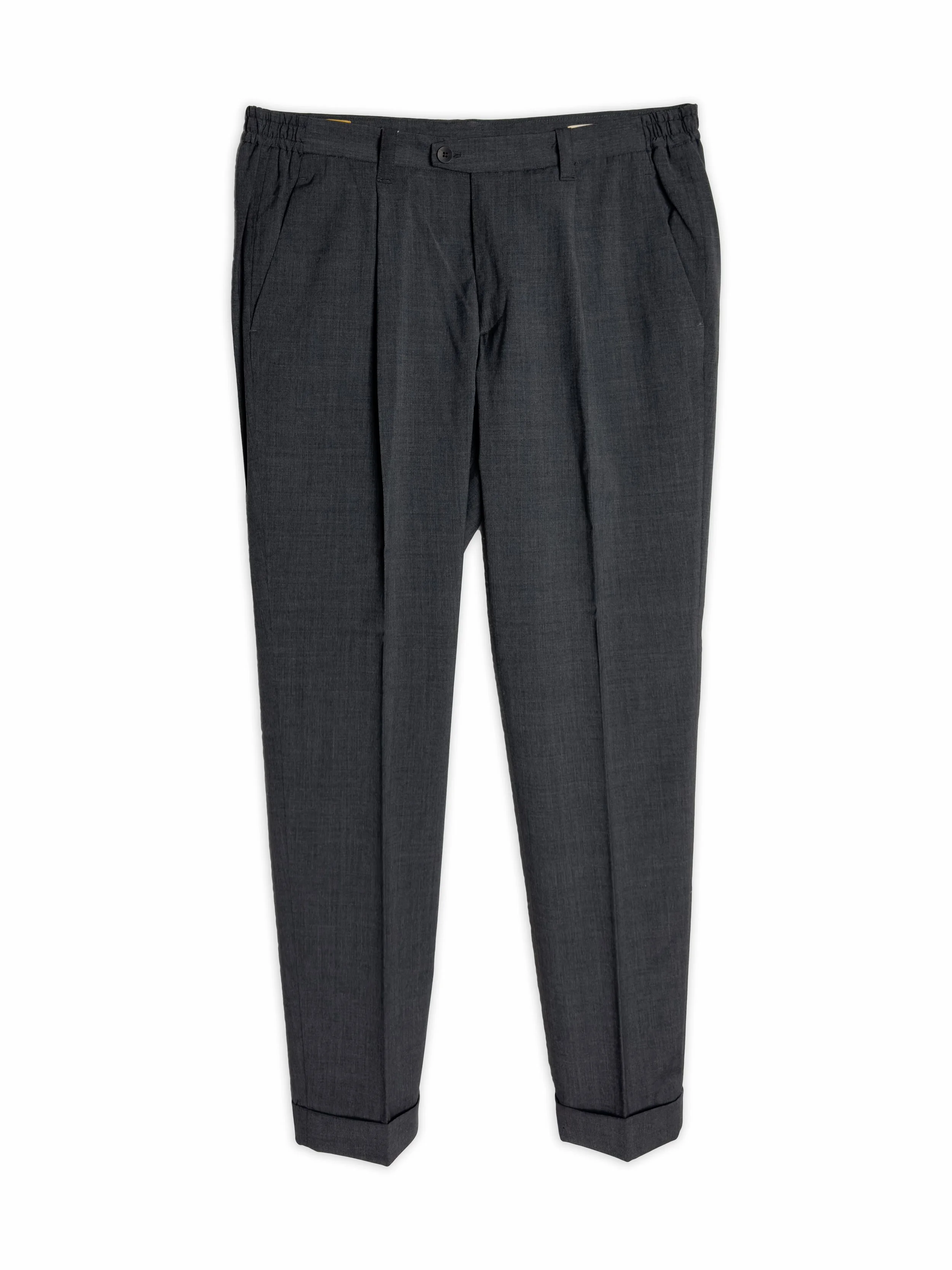 Pantalone Devorè in fresco lana tinta unita con pinces.