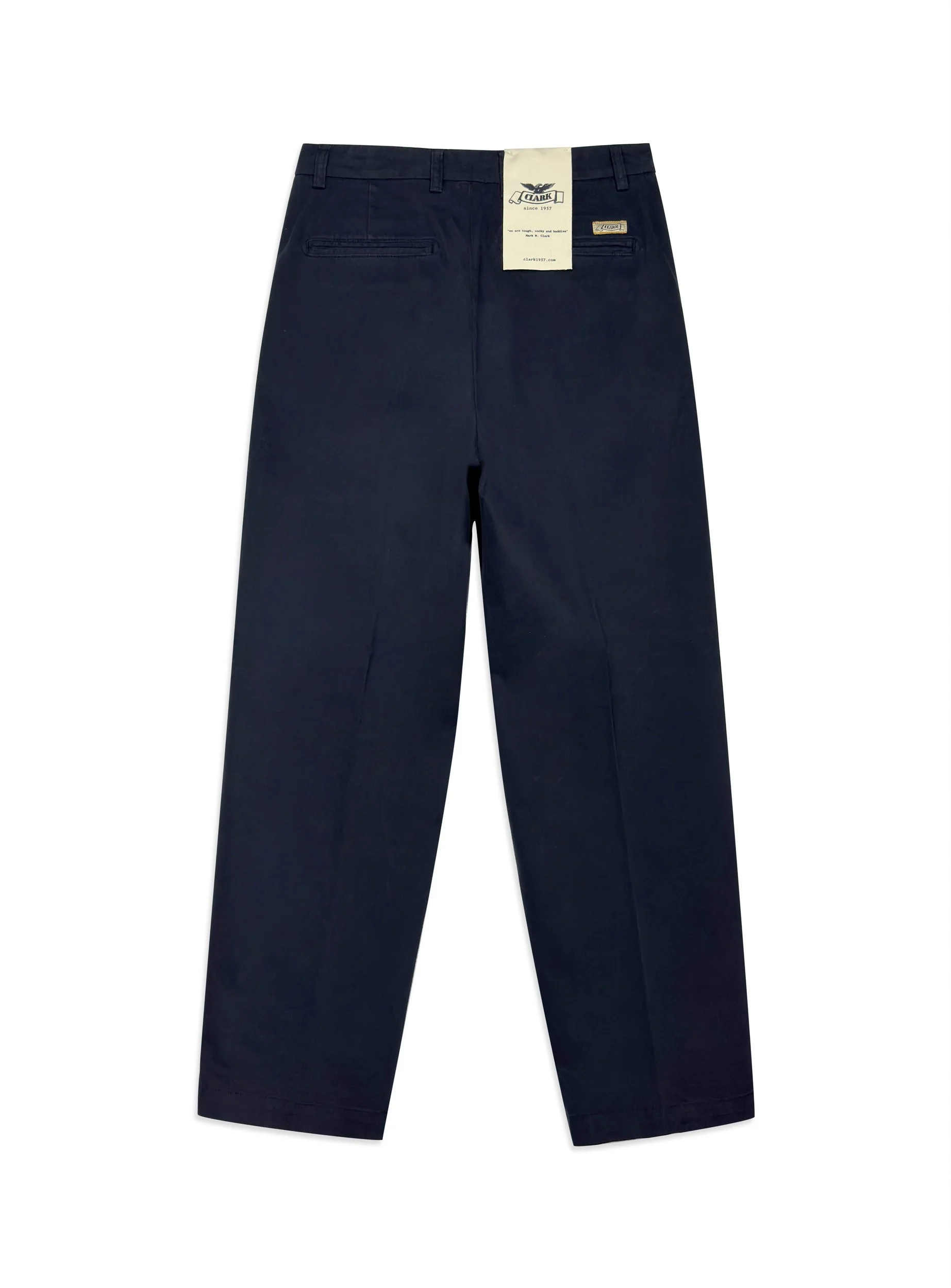 Pantalone Clark in cotone gabardina tinta unita vestibilità heritage.