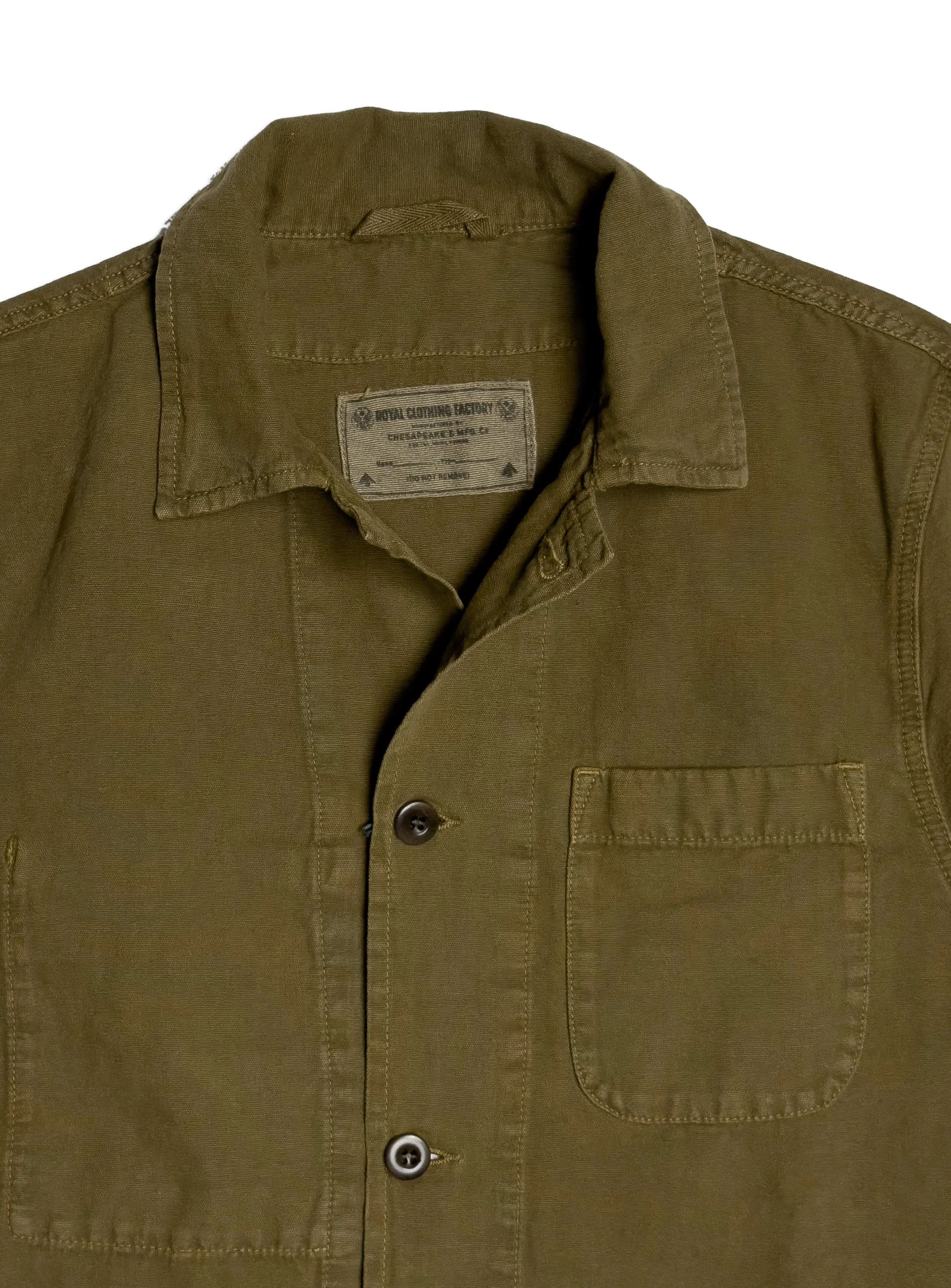 Giacca Chesapeake’s da lavoro sfoderata in cotone e lino effetto vintage. Capo iconico heritage americano.