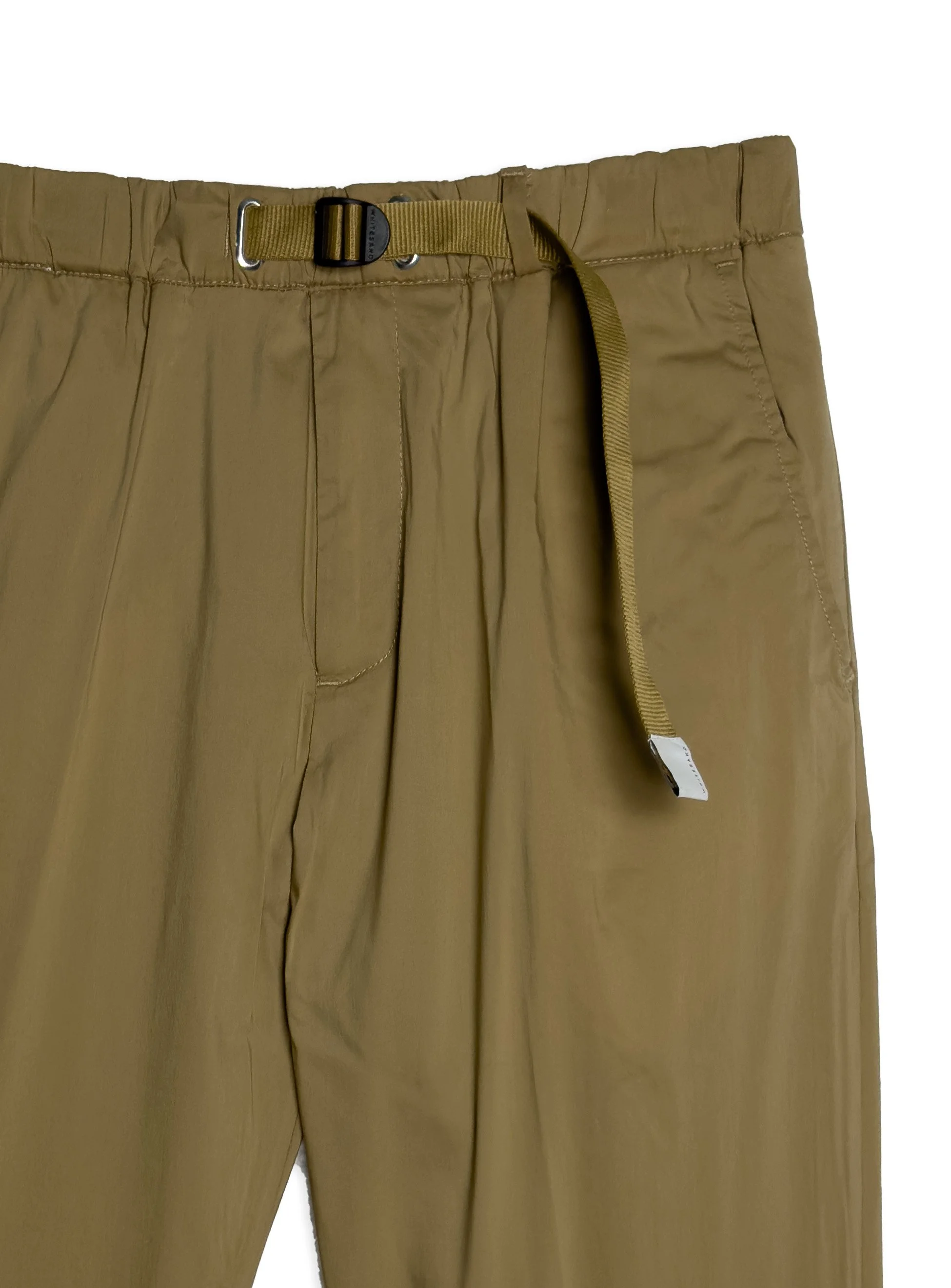 Pantalone White Sand tinta unita in misto cotone leggerissimo. Tessuto tela paracadute tecnico.