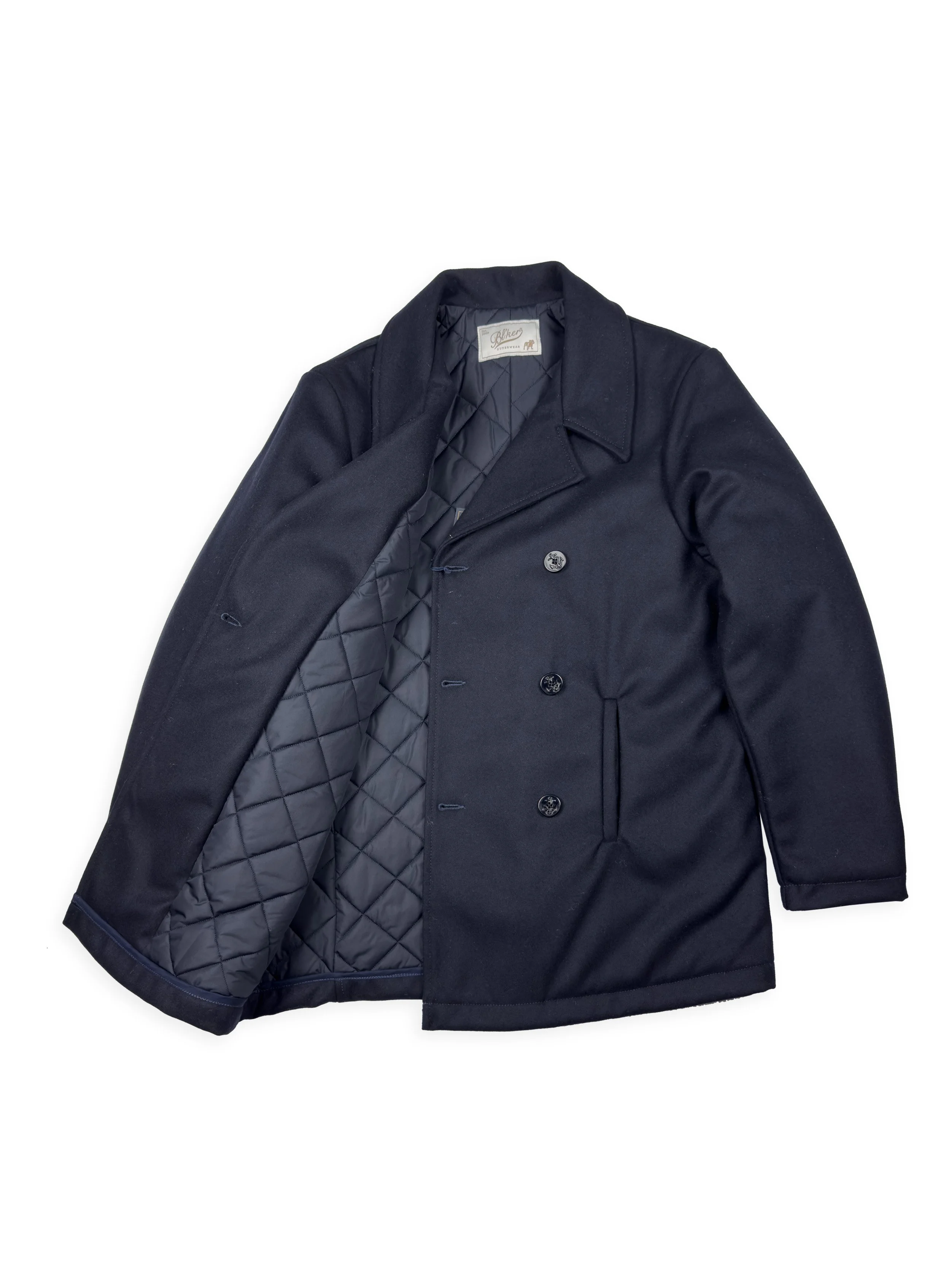 Peacoat Bl’Ker doppio petto della marina militare imbottito.