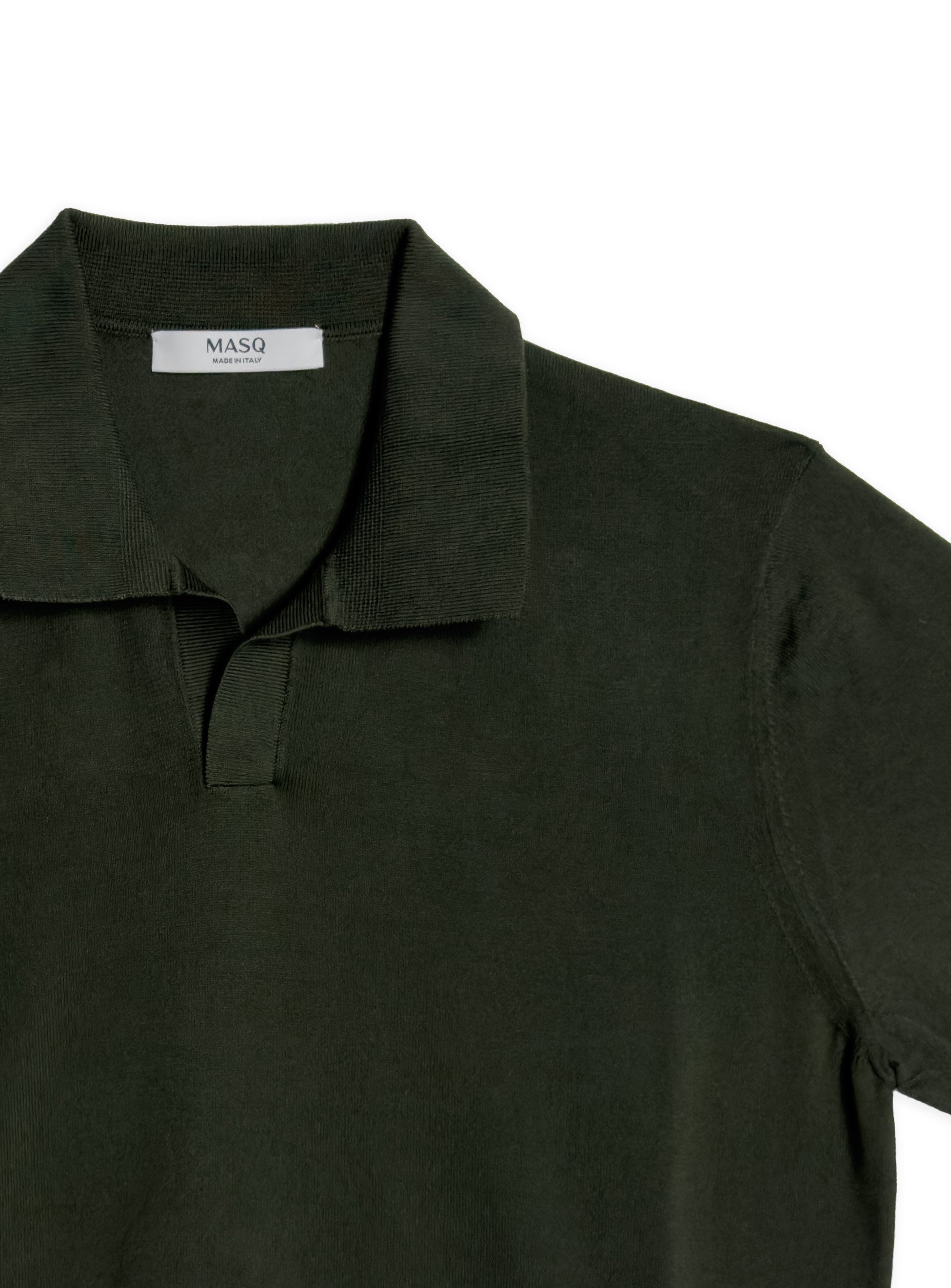 Polo Masq tinta unita a manica corta in cotone.