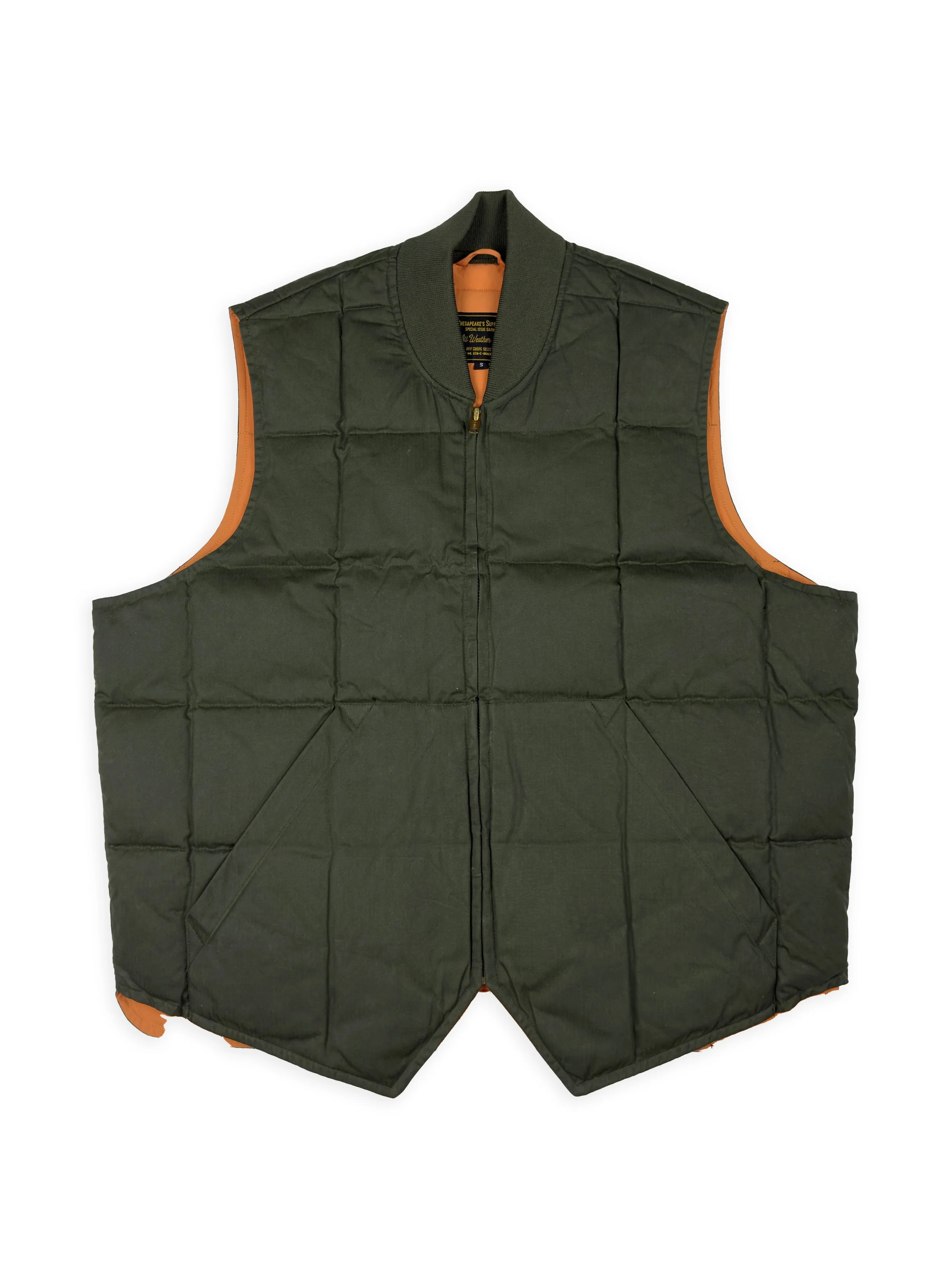 Chesapeake's - Gilet Seattle Down Vest Waxed Army