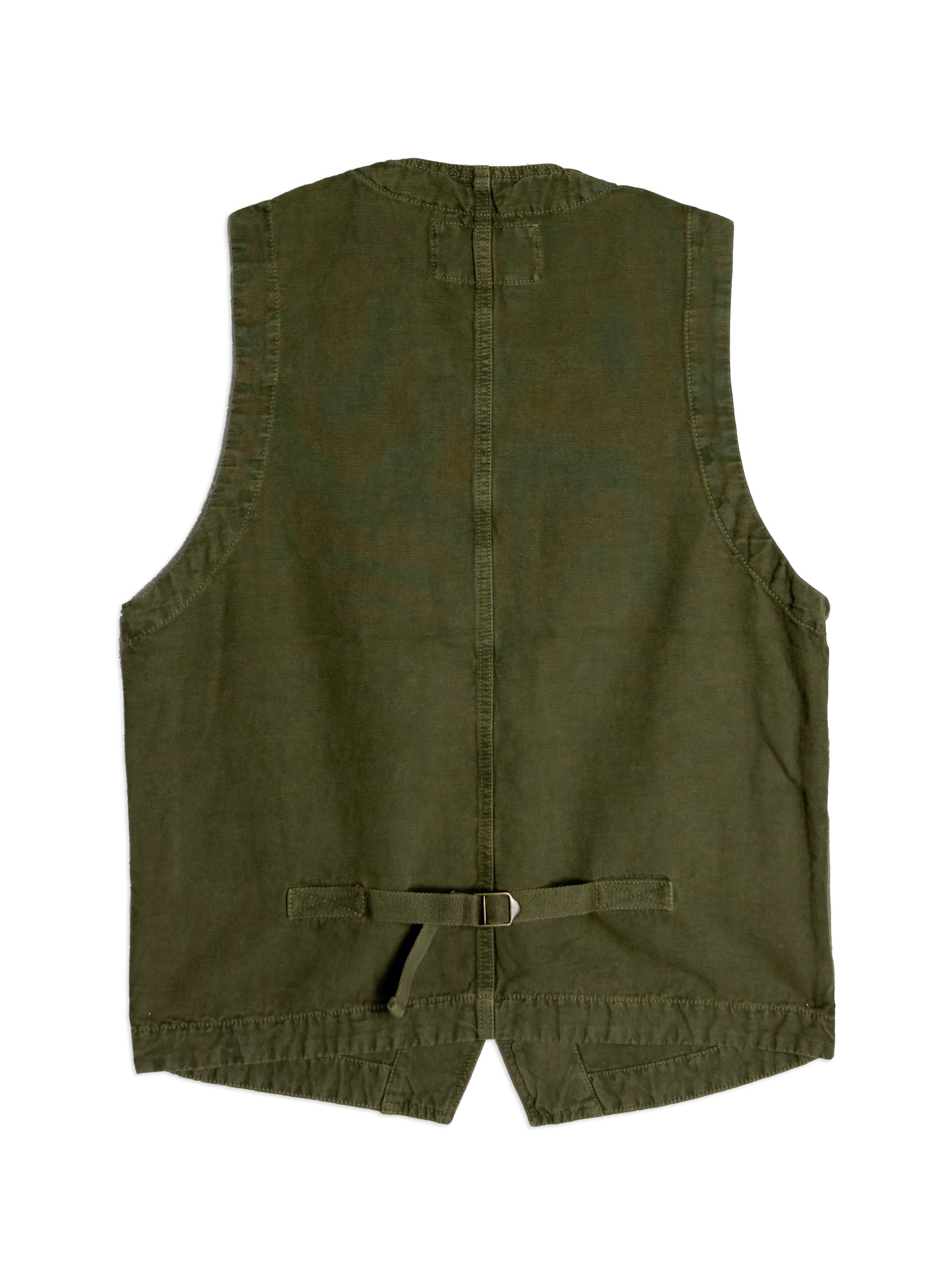 Gilet Chesapeake’s da lavoro sfoderato in lino e cotone effetto vintage. Capo iconico heritage americano.