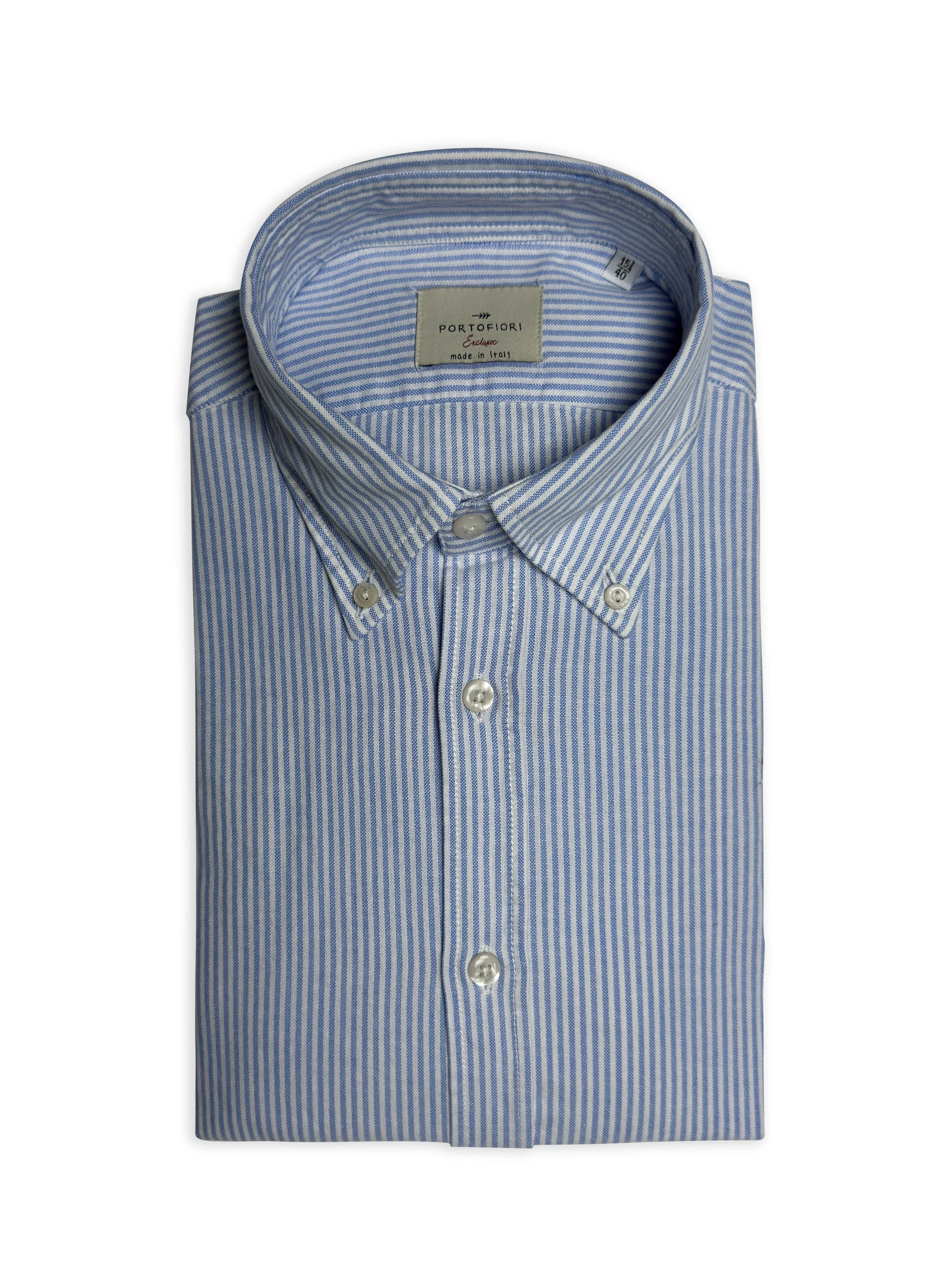 Camicia Portofiori sartoriale in cotone custom fit.