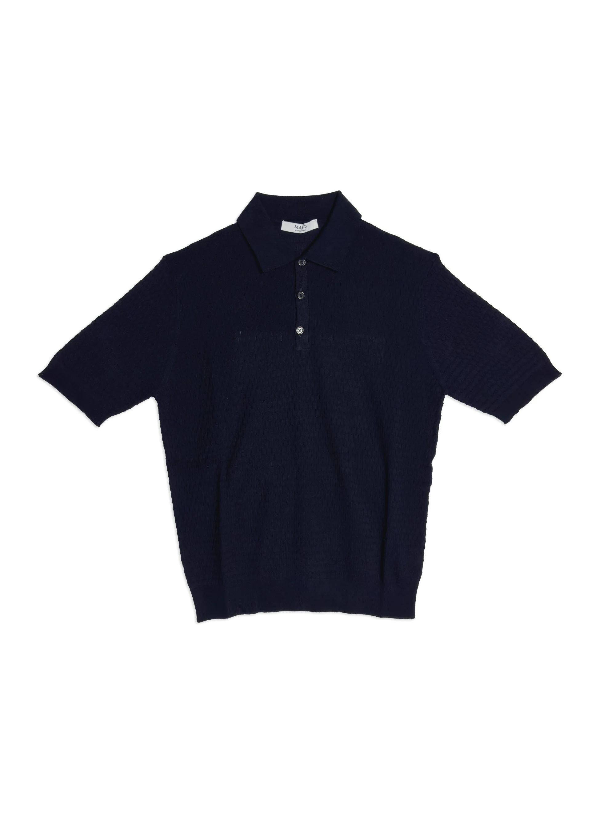Masq - Polo Manica Corta Scacchiera Navy