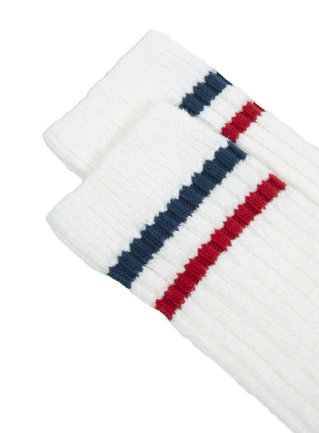 Calze Ant 45 in spugna corte con bande a contrasto colorate.