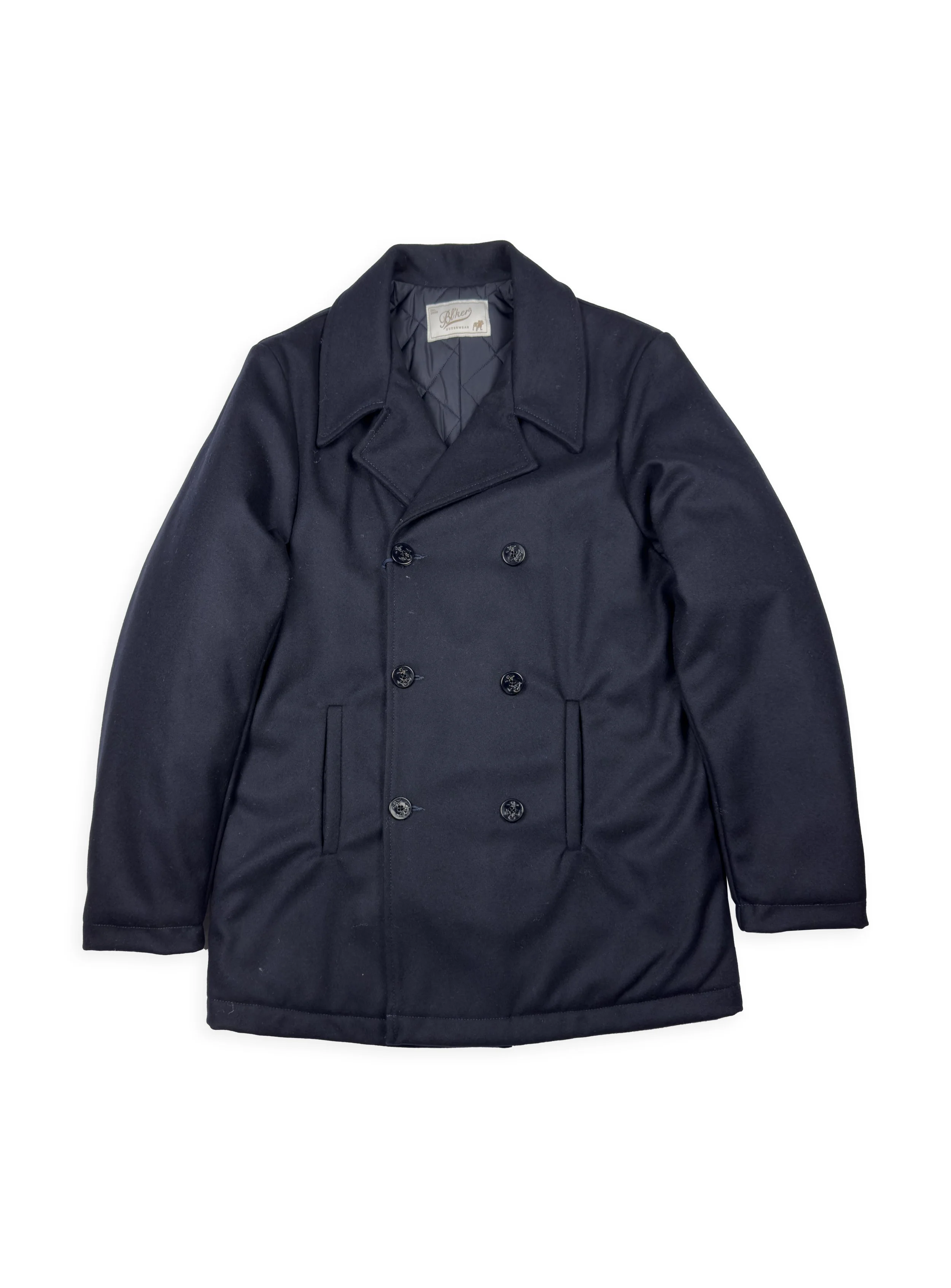 Bl'ker - Cappotto Wool Jacket Peacoat Navy