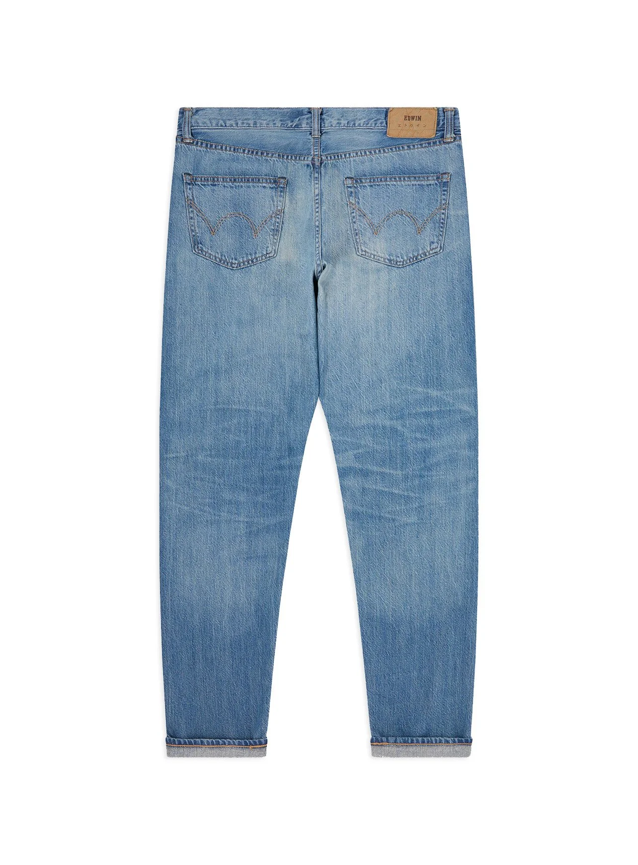 Jeans Edwin tinta unita lavato. Massima espressione dell’artigianalità e la competenza giapponese nel denim.