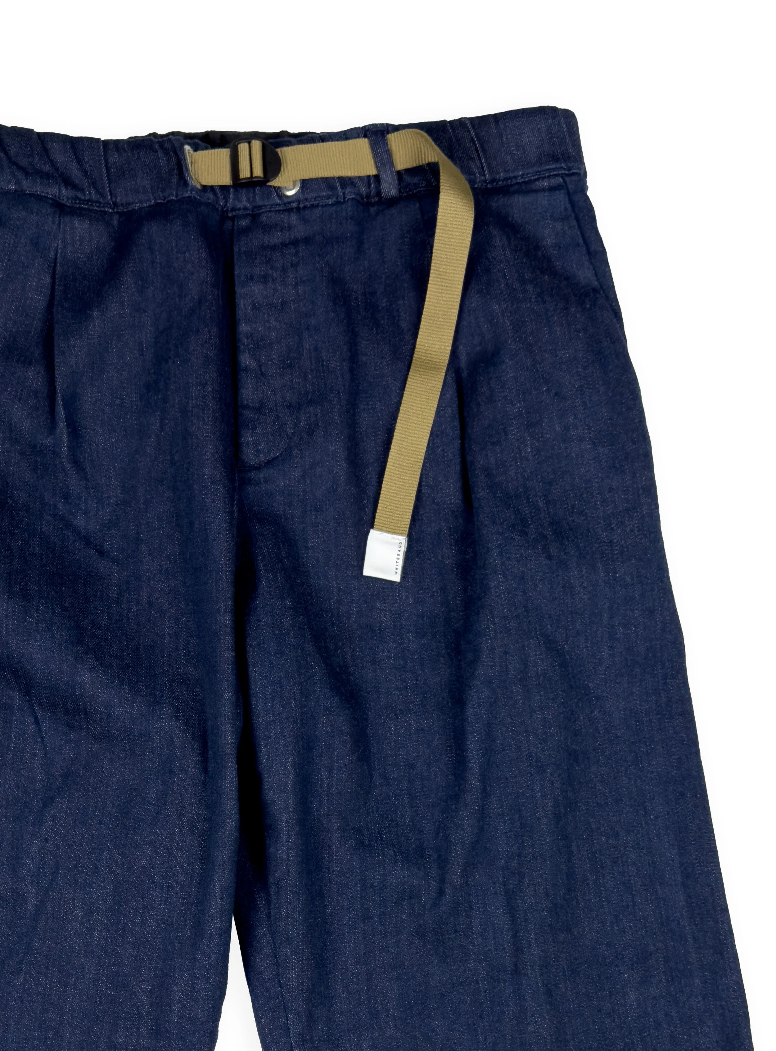 Pantalone White Sand vestibilità comoda in cotone denim, rinsed.
