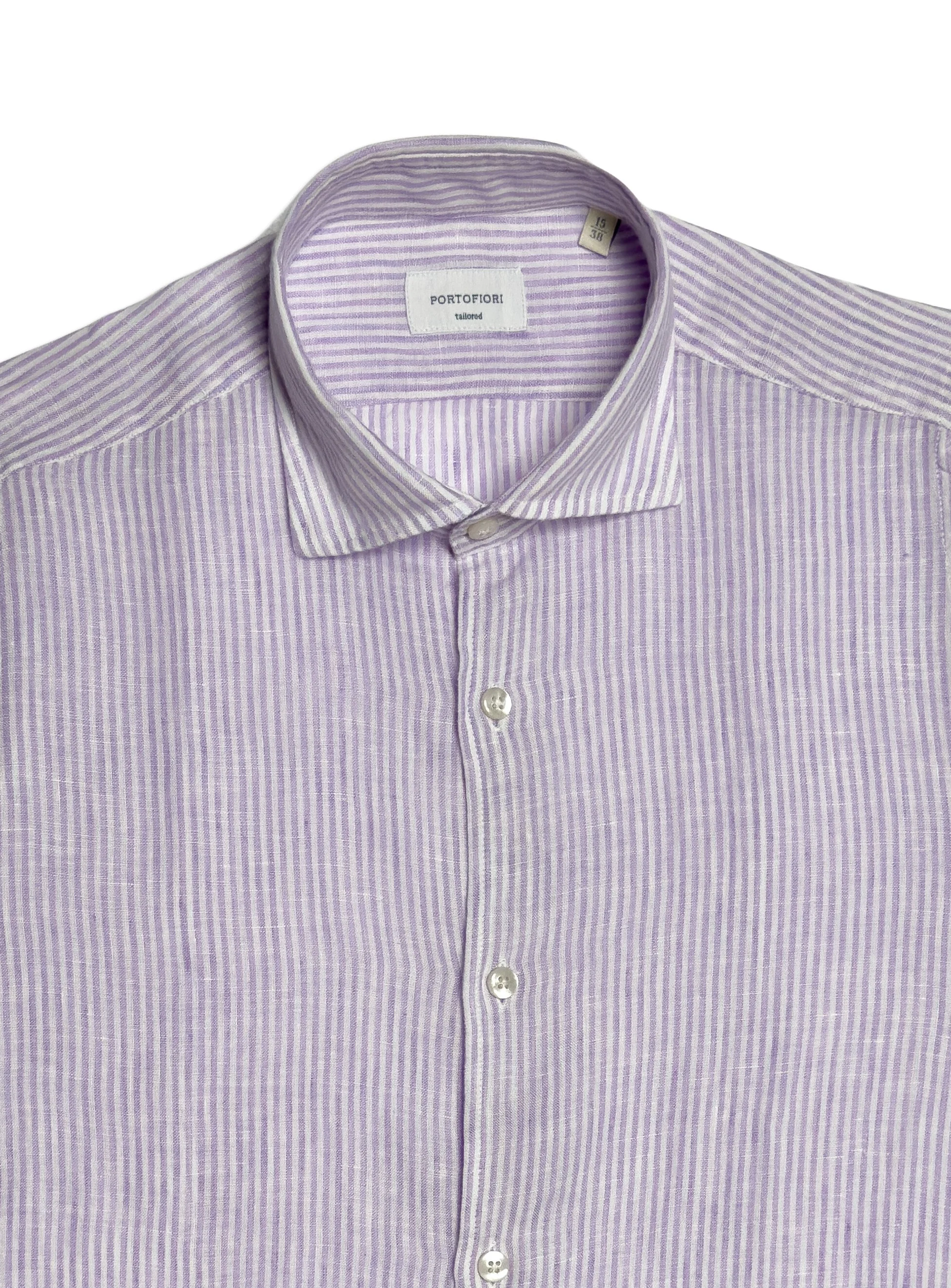 Camicia Portofiori in lino lavato, leggera e adatta per l’estate.