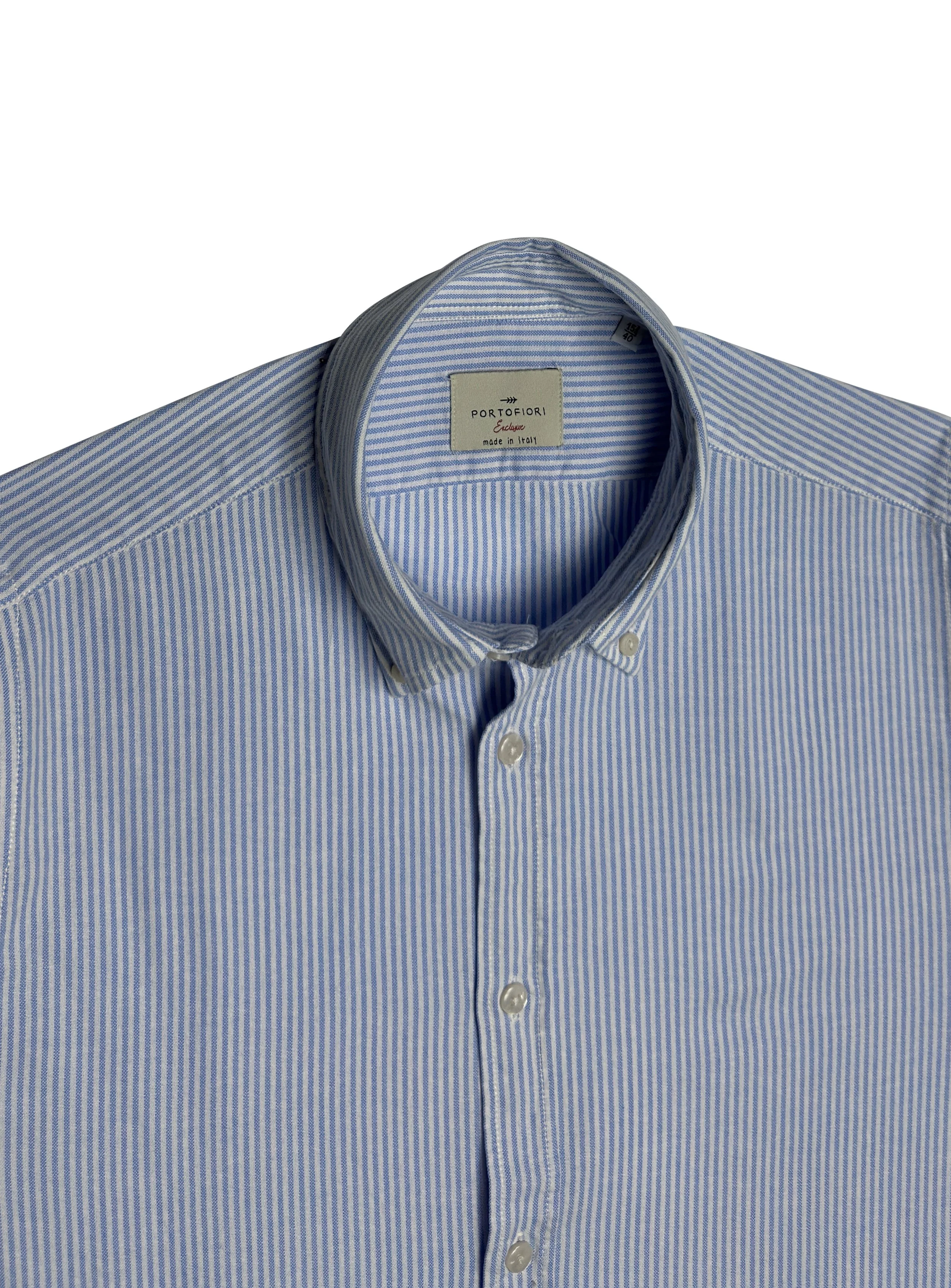 Camicia Portofiori sartoriale in cotone custom fit.