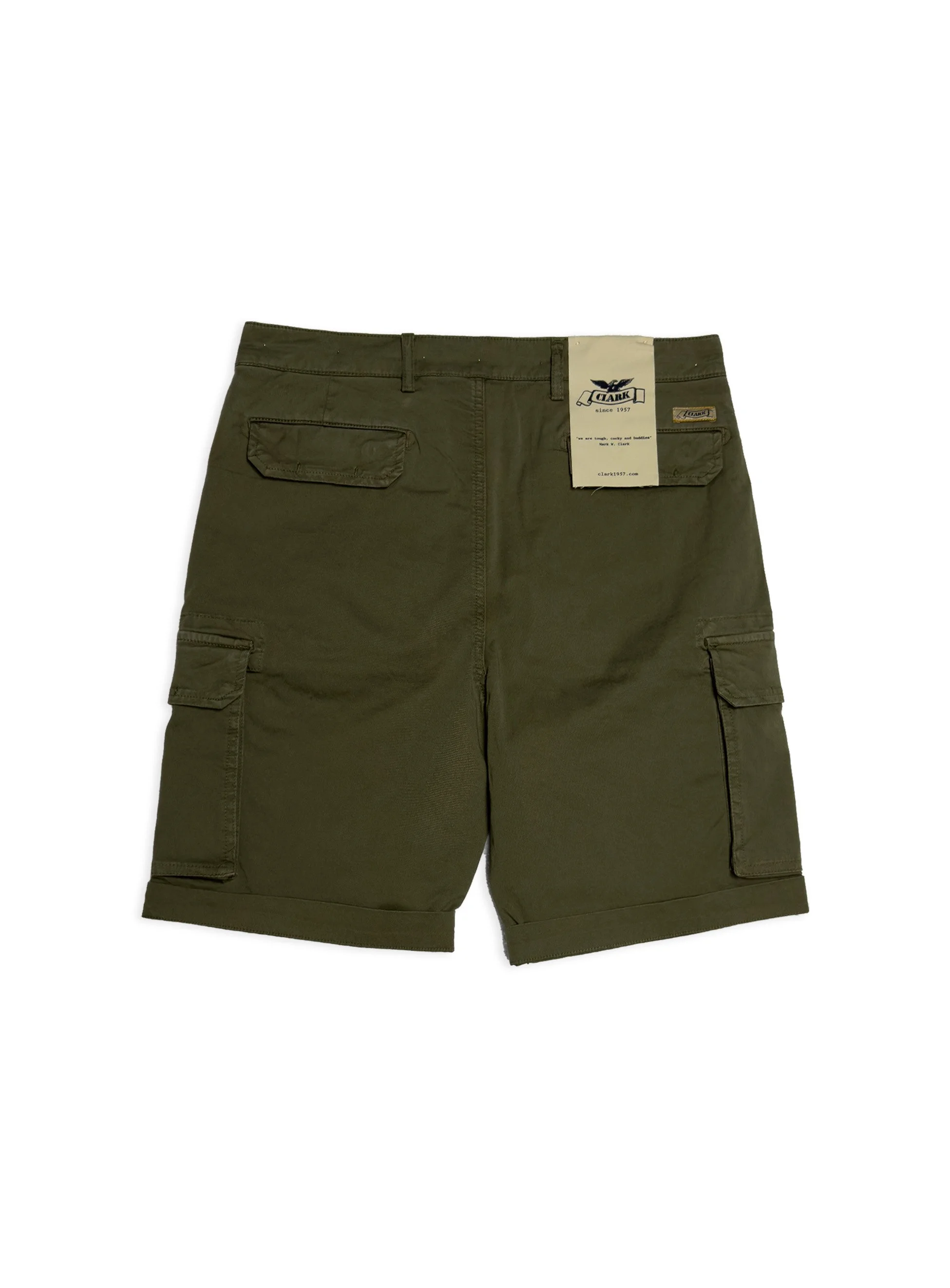 Bermuda Clark in cotone gabardina con tasche laterali.