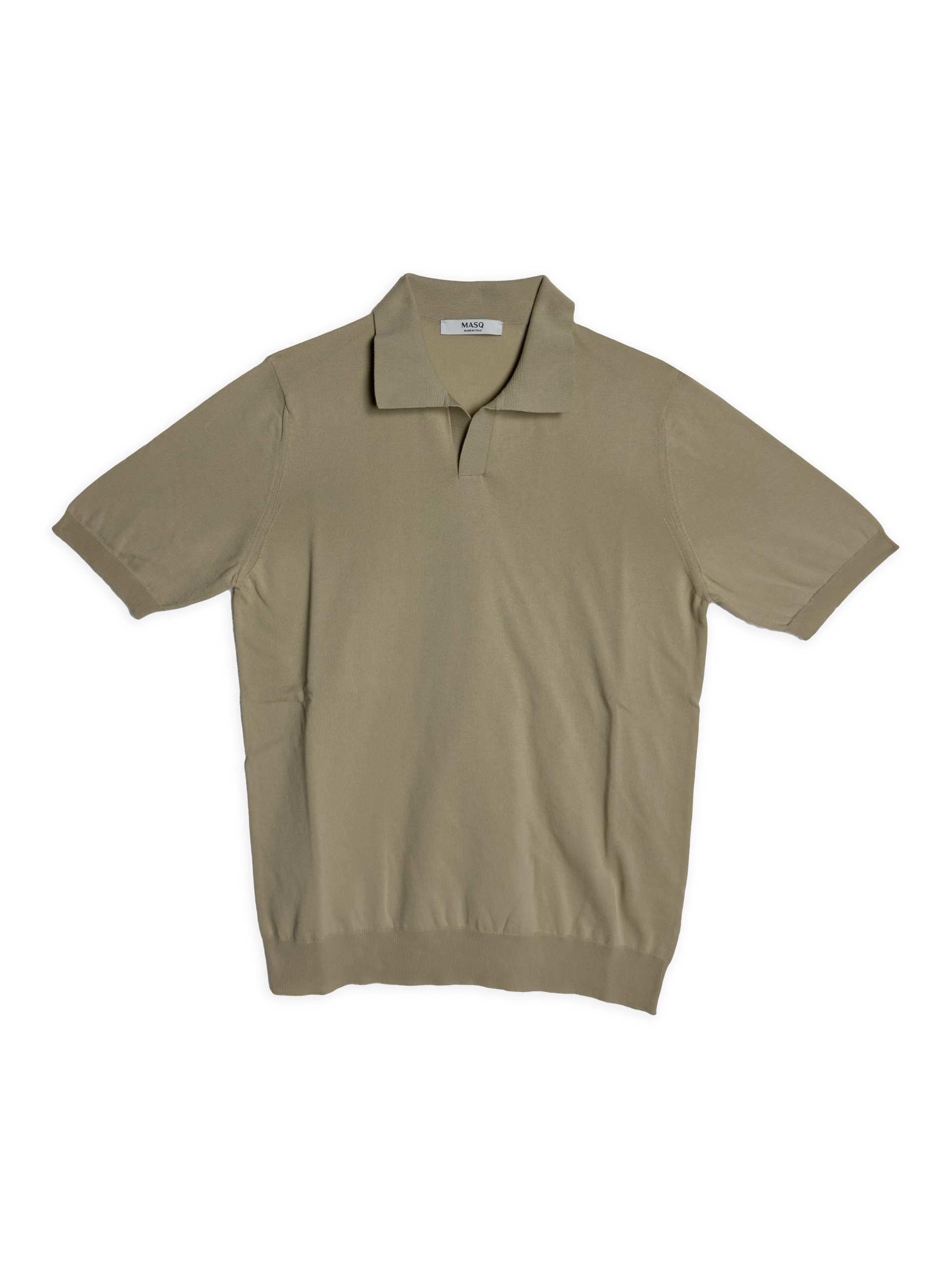 Polo Masq tinta unita a manica corta in cotone.