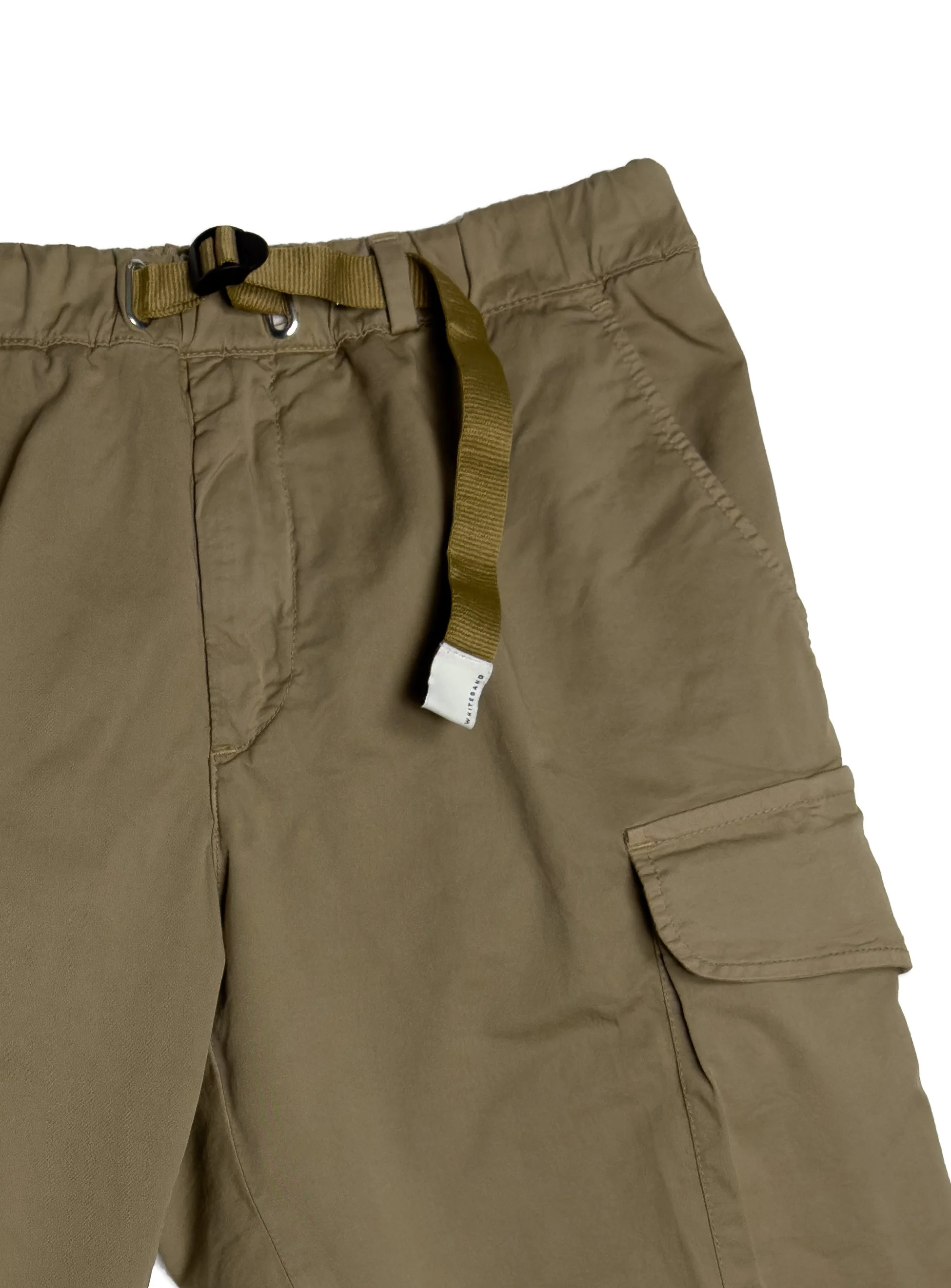 Bermuda White Sand tasconato tinta unita con vita elasticizzata