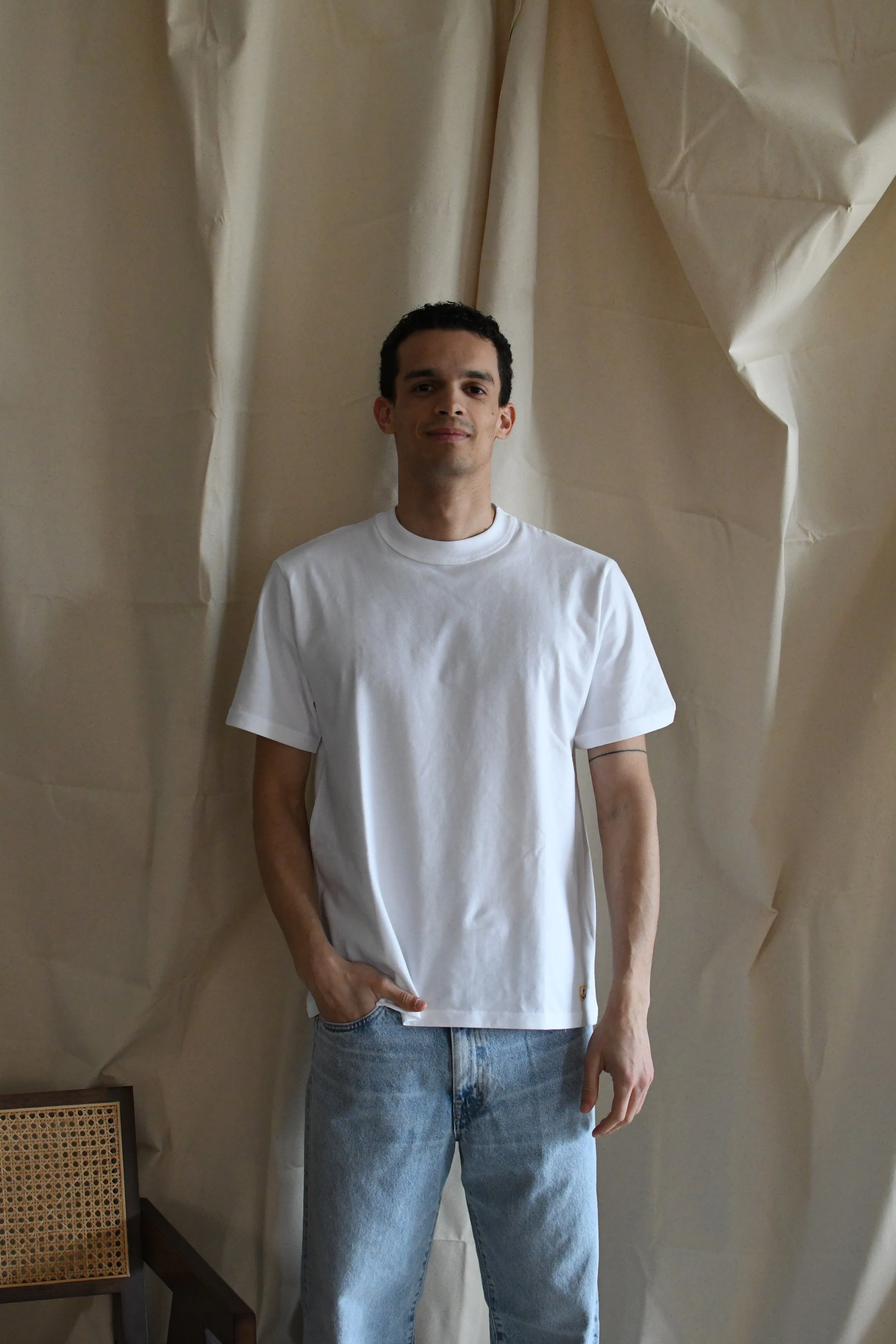 T-shirt Armor Lux girocollo tinta unita in cotone.