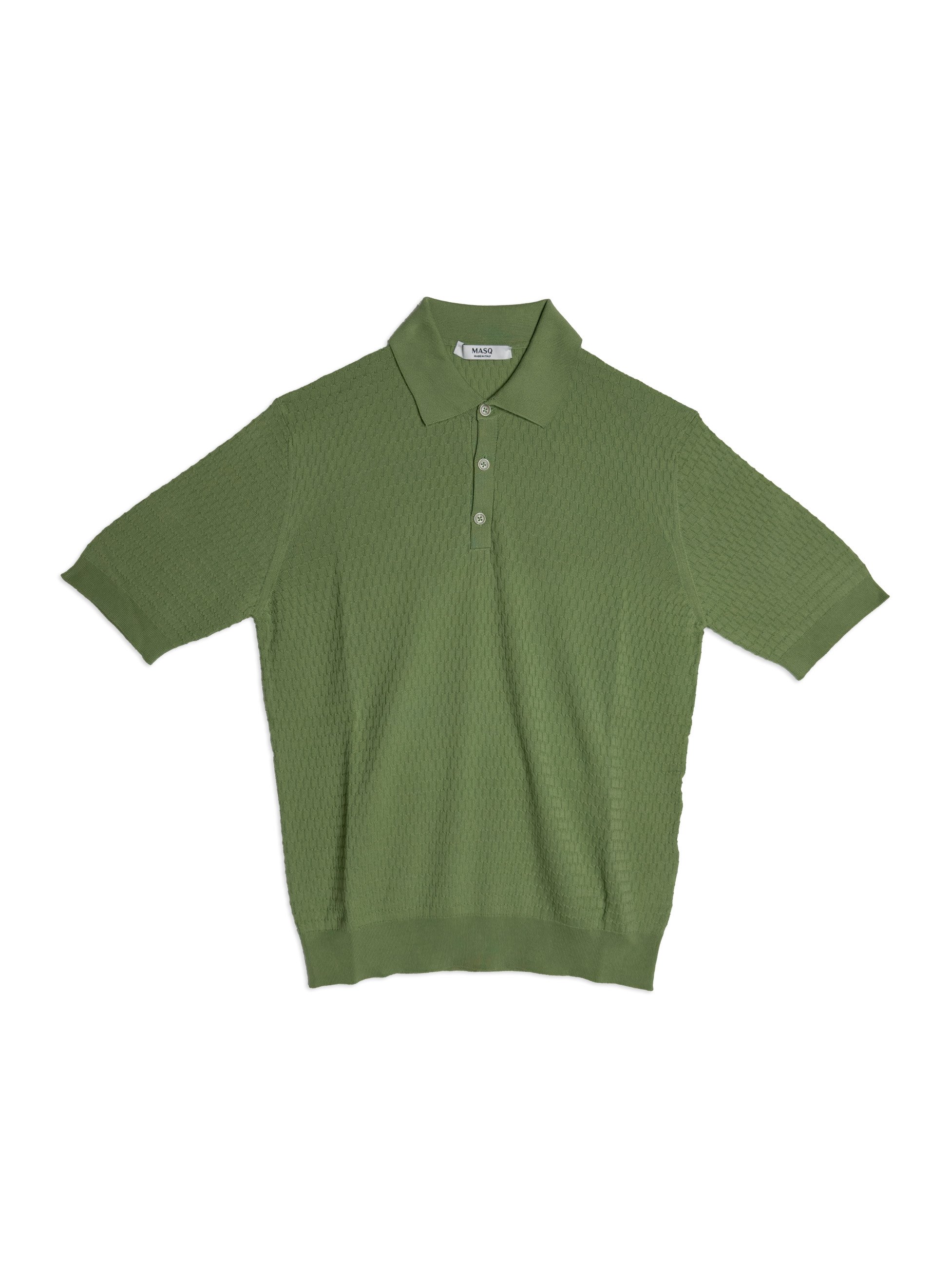 Masq - Polo Manica Corta Scacchiera Salvia