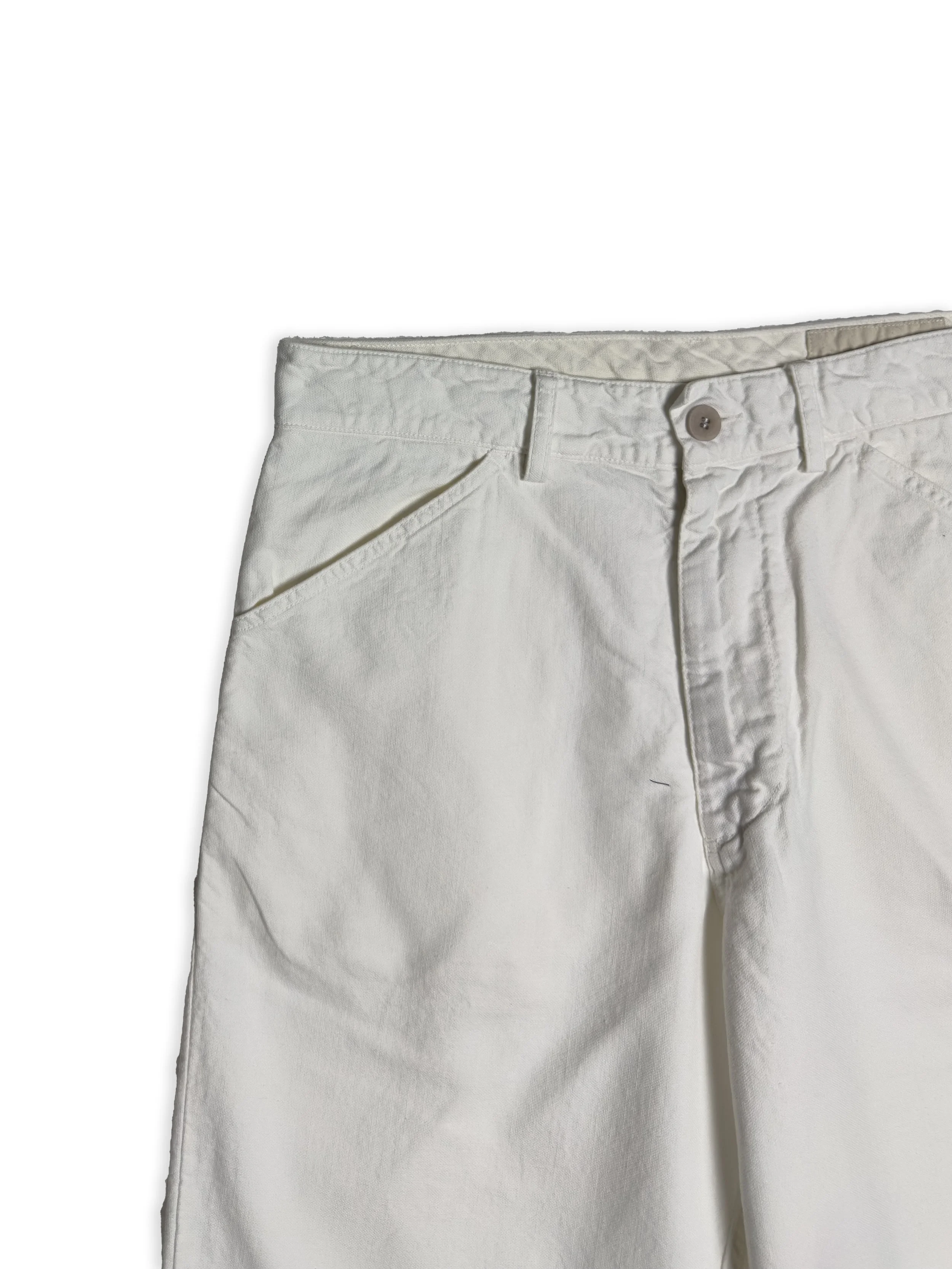 Pantalone Original Vintage Style relaxed fit in cotone e lino tinta unita