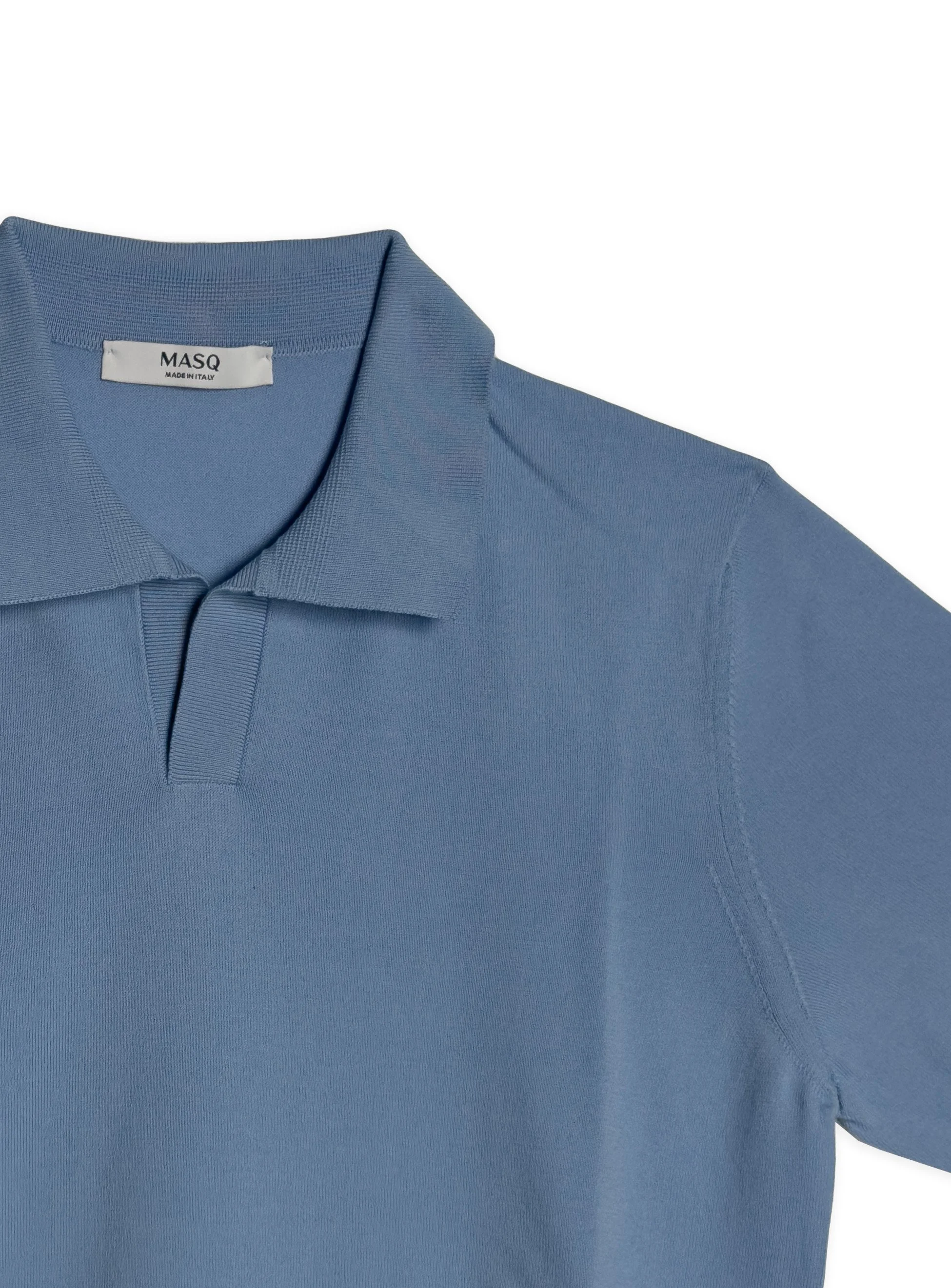 Polo Masq tinta unita a manica corta in cotone.