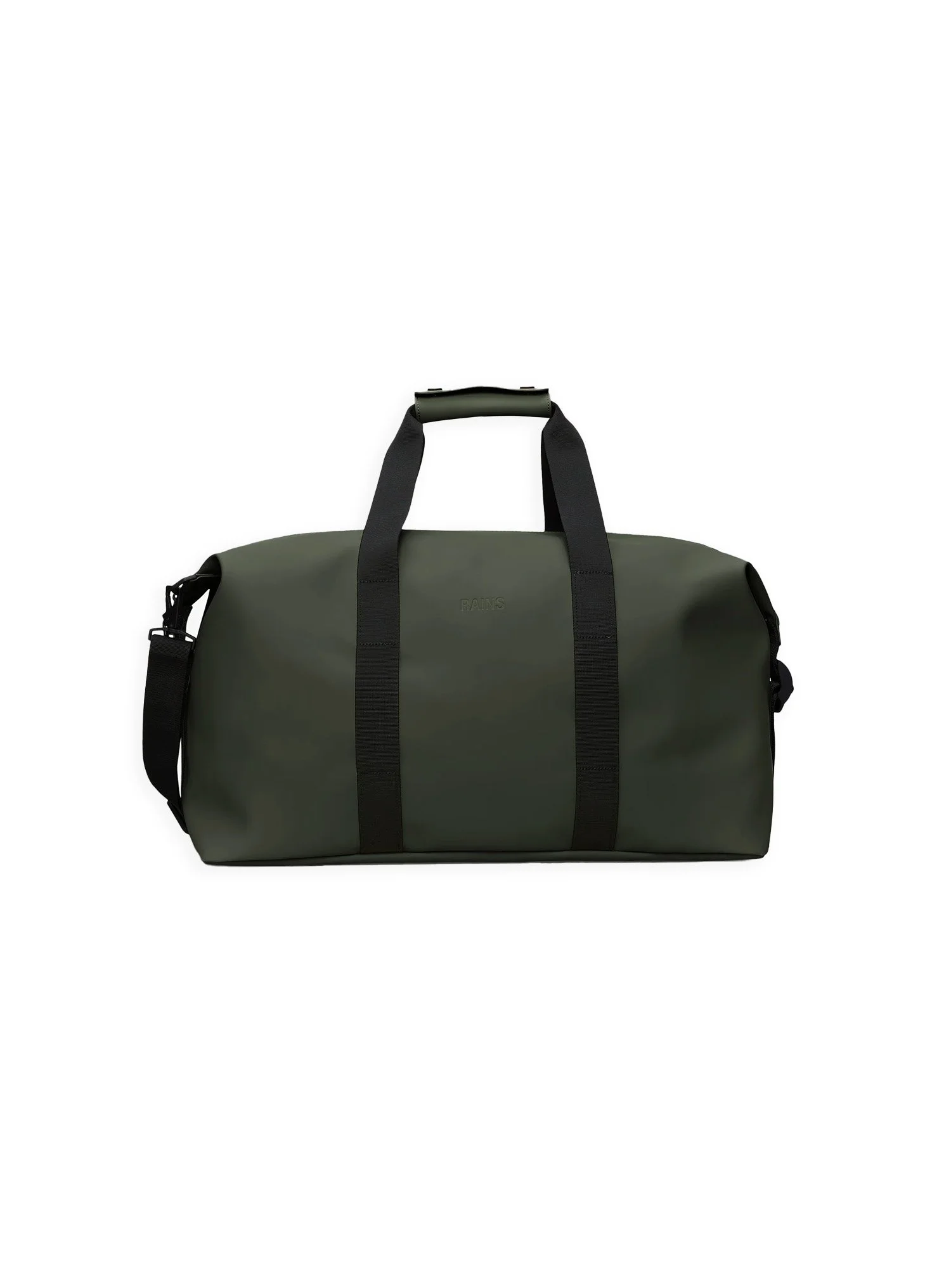 Rains Hilo Weekend Bag è la versione dell'essenziale borsone per viaggi brevi, disponibile in tre misure.
