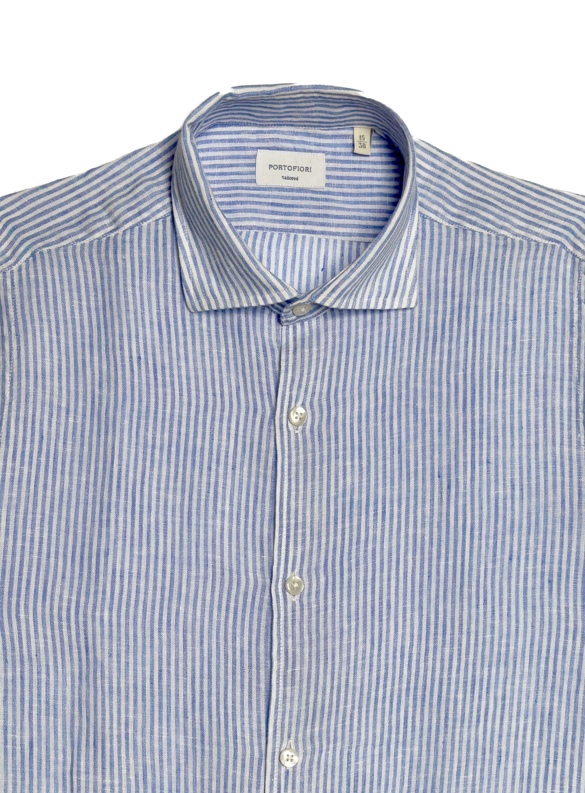 Camicia Portofiori in lino lavato, leggera e adatta per l’estate.