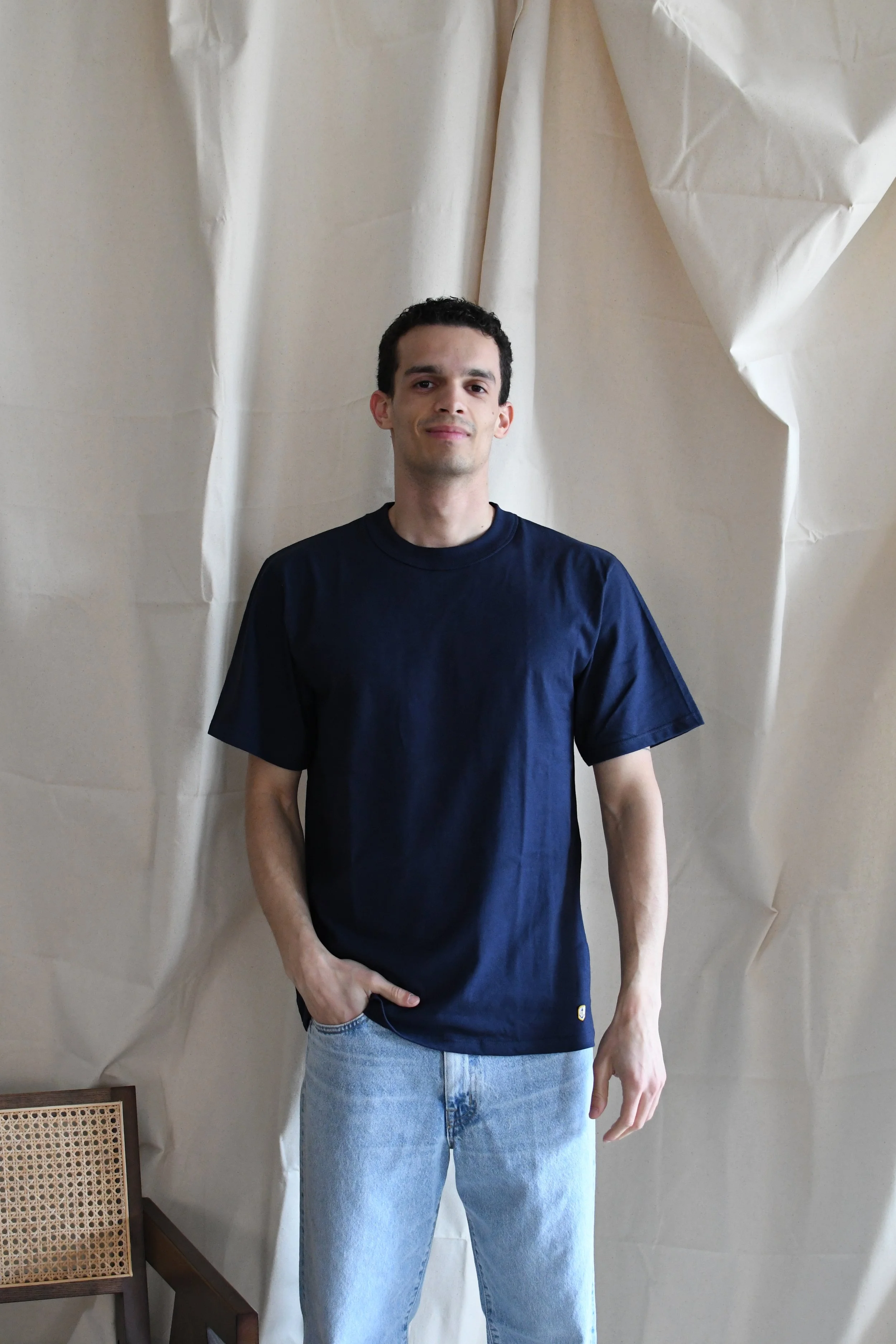 T-shirt Armor Lux girocollo tinta unita in cotone.