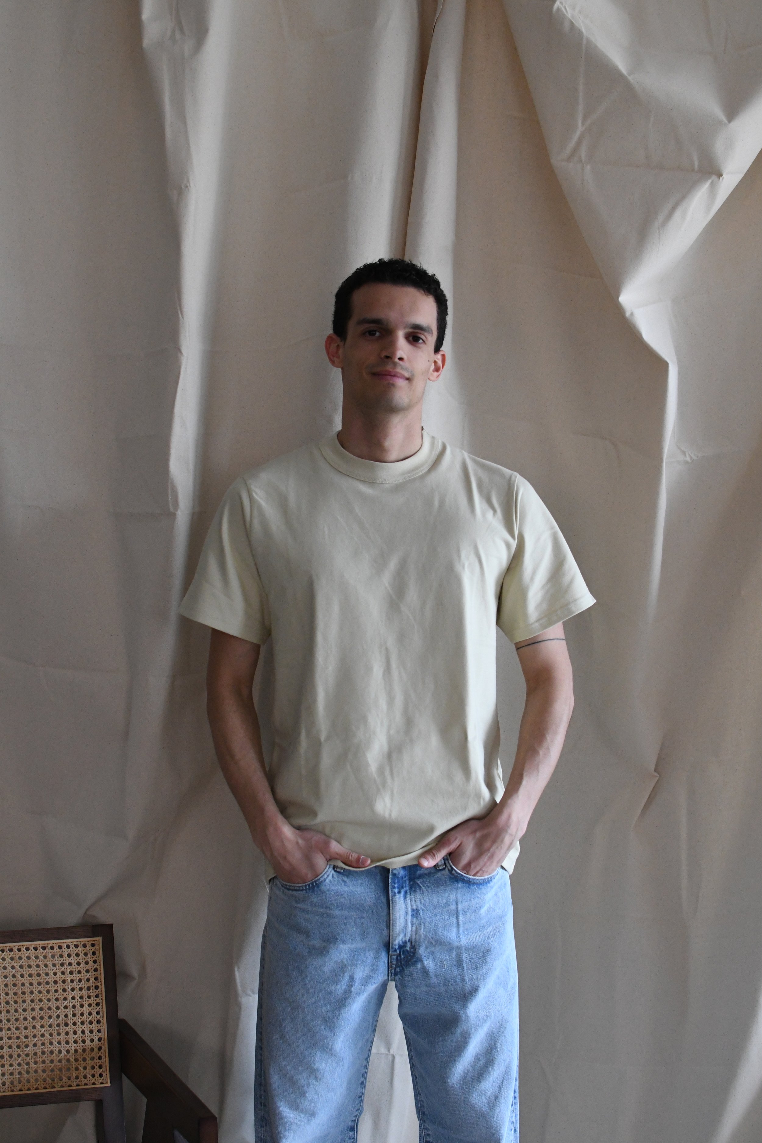 T-shirt Armor Lux girocollo tinta unita in cotone.