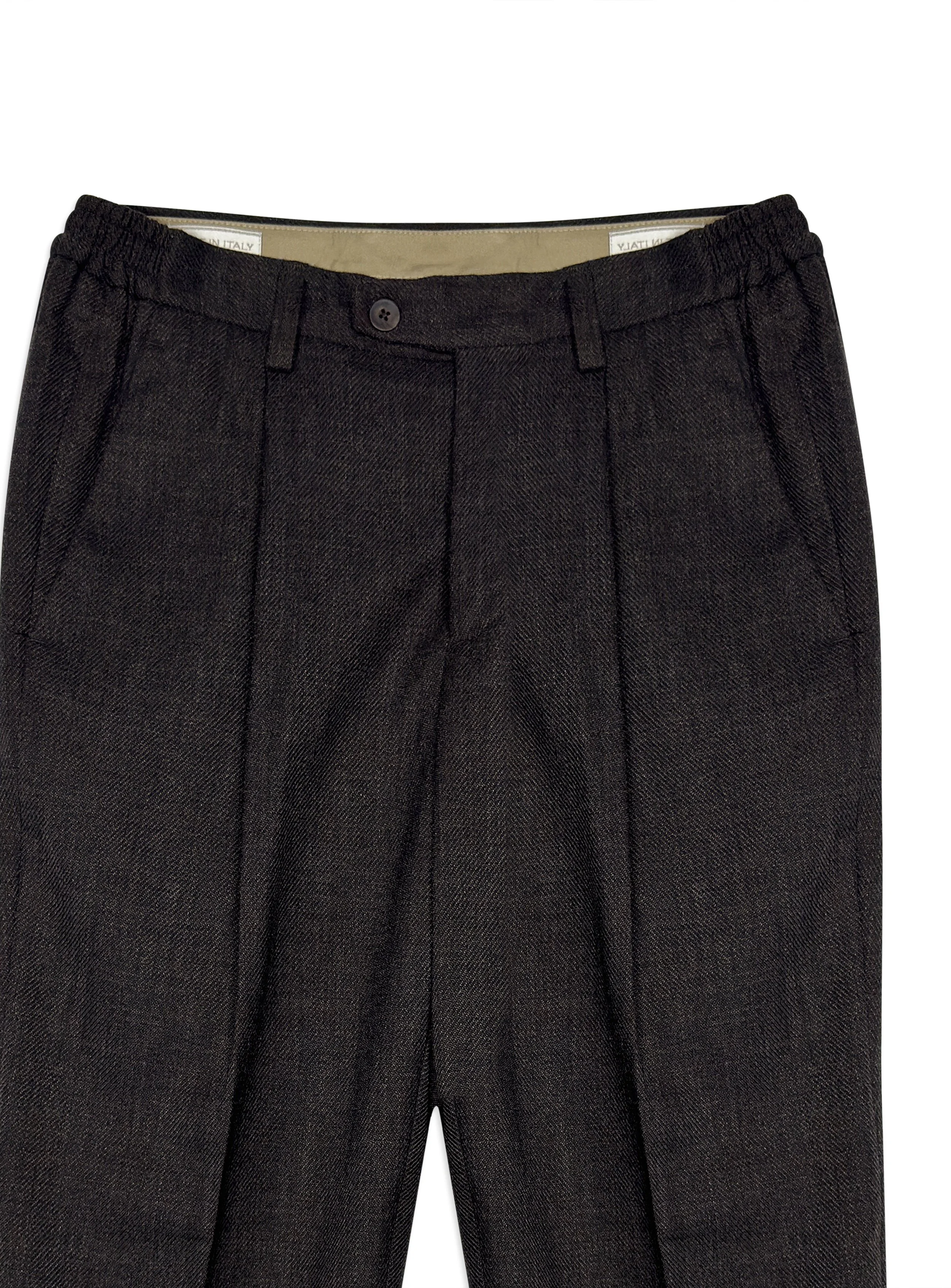 Pantalone Devorè in misto lana tinta unita con pinces.