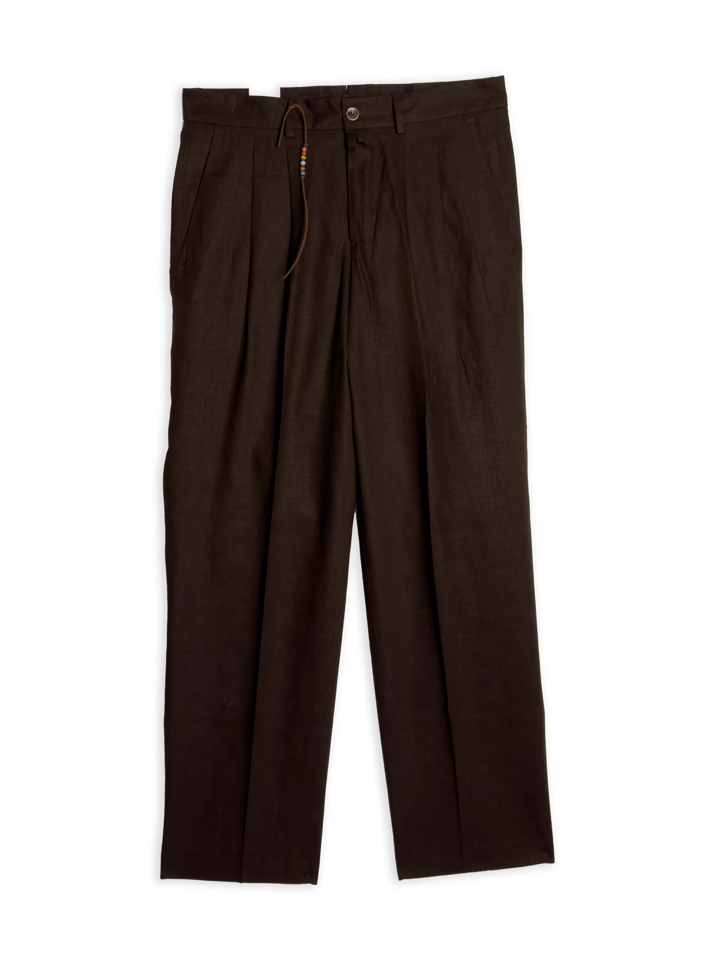 Pantalone Sorfilo tinta unita in misto lino.