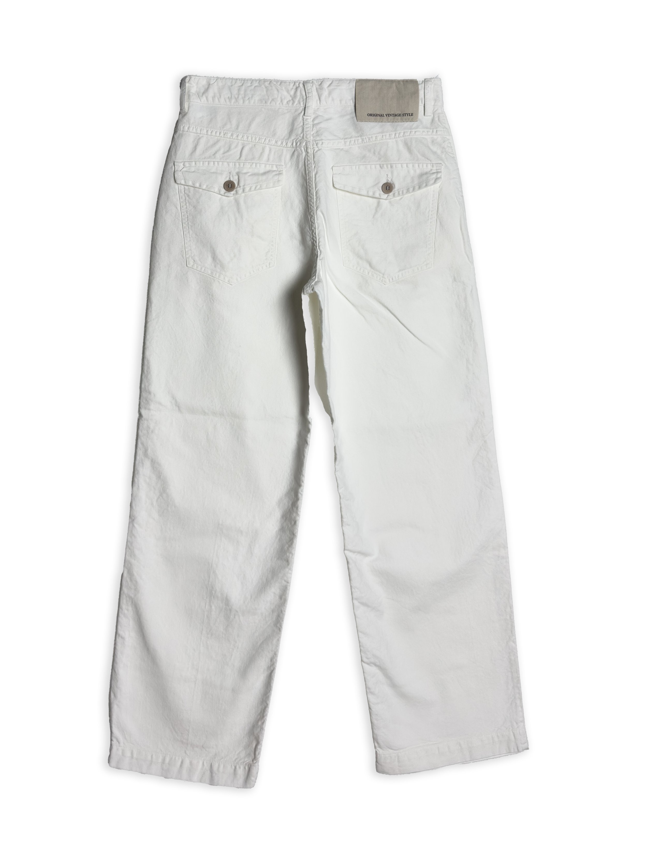 Pantalone Original Vintage Style relaxed fit in cotone e lino tinta unita