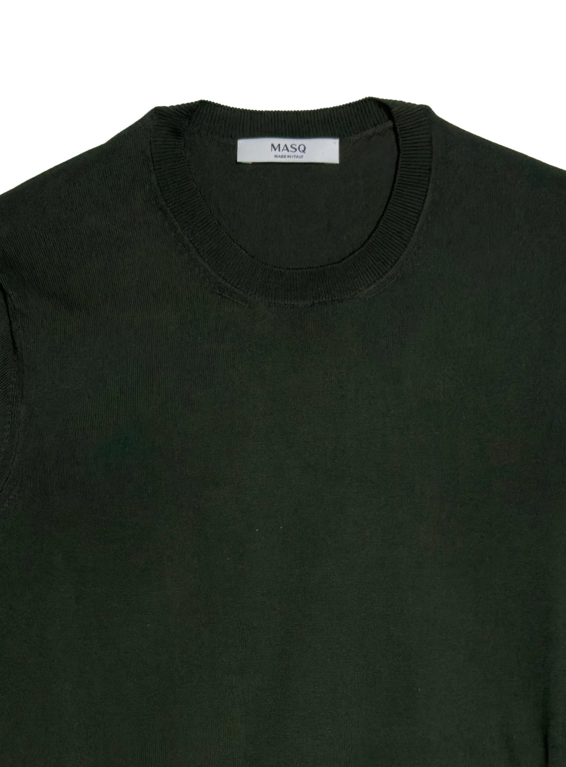 Maglia Masq girocollo tinta unita manica lunga in cotone.