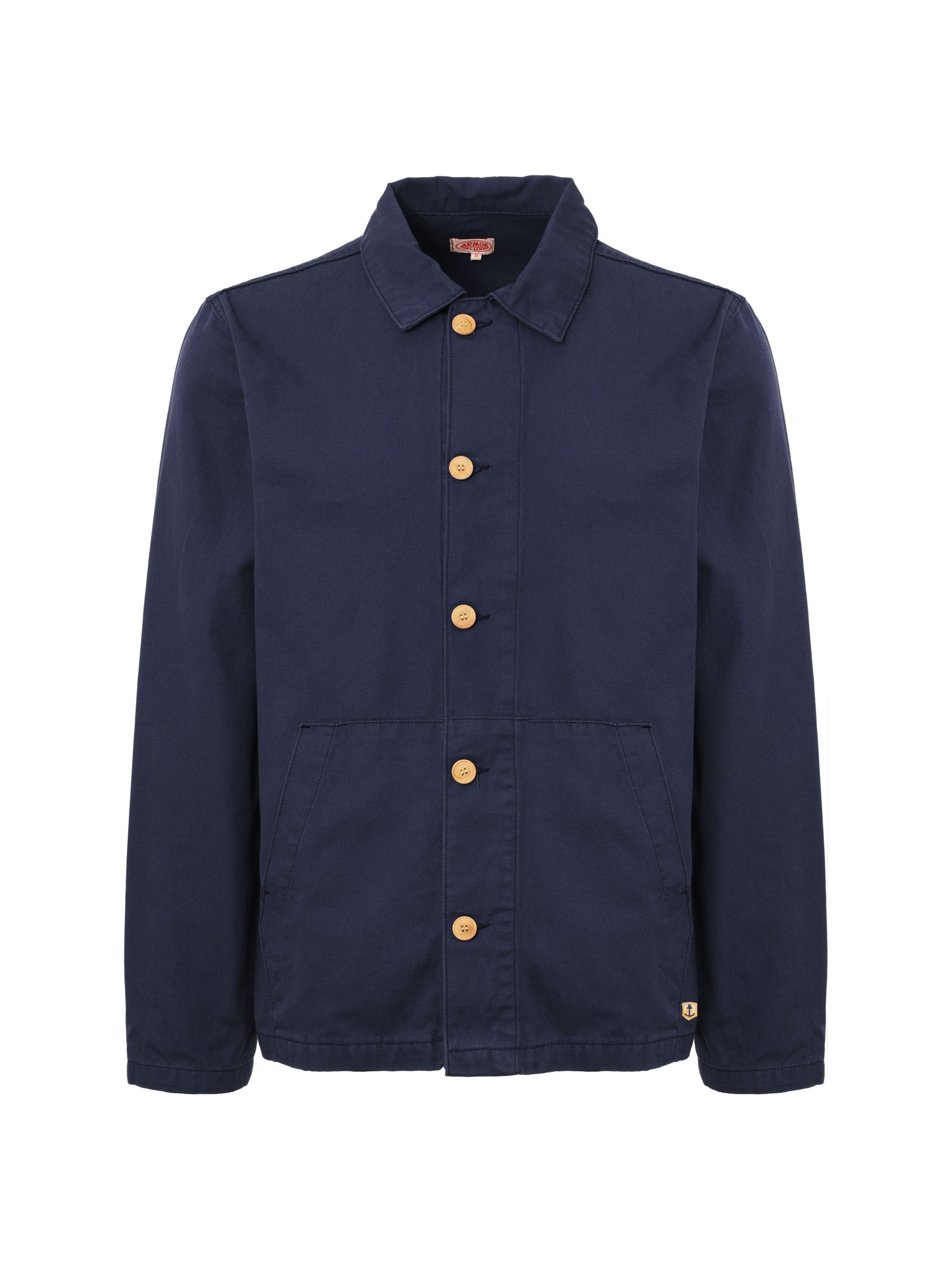 Giacca Armor Lux Heritage tinta unita in cotone canvas. Ispirazione storica marina militare francese.